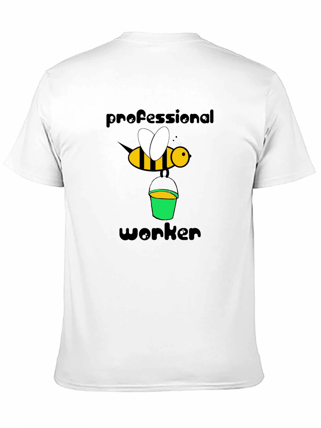 Camiseta Negra Abeja Profesional Trabajador