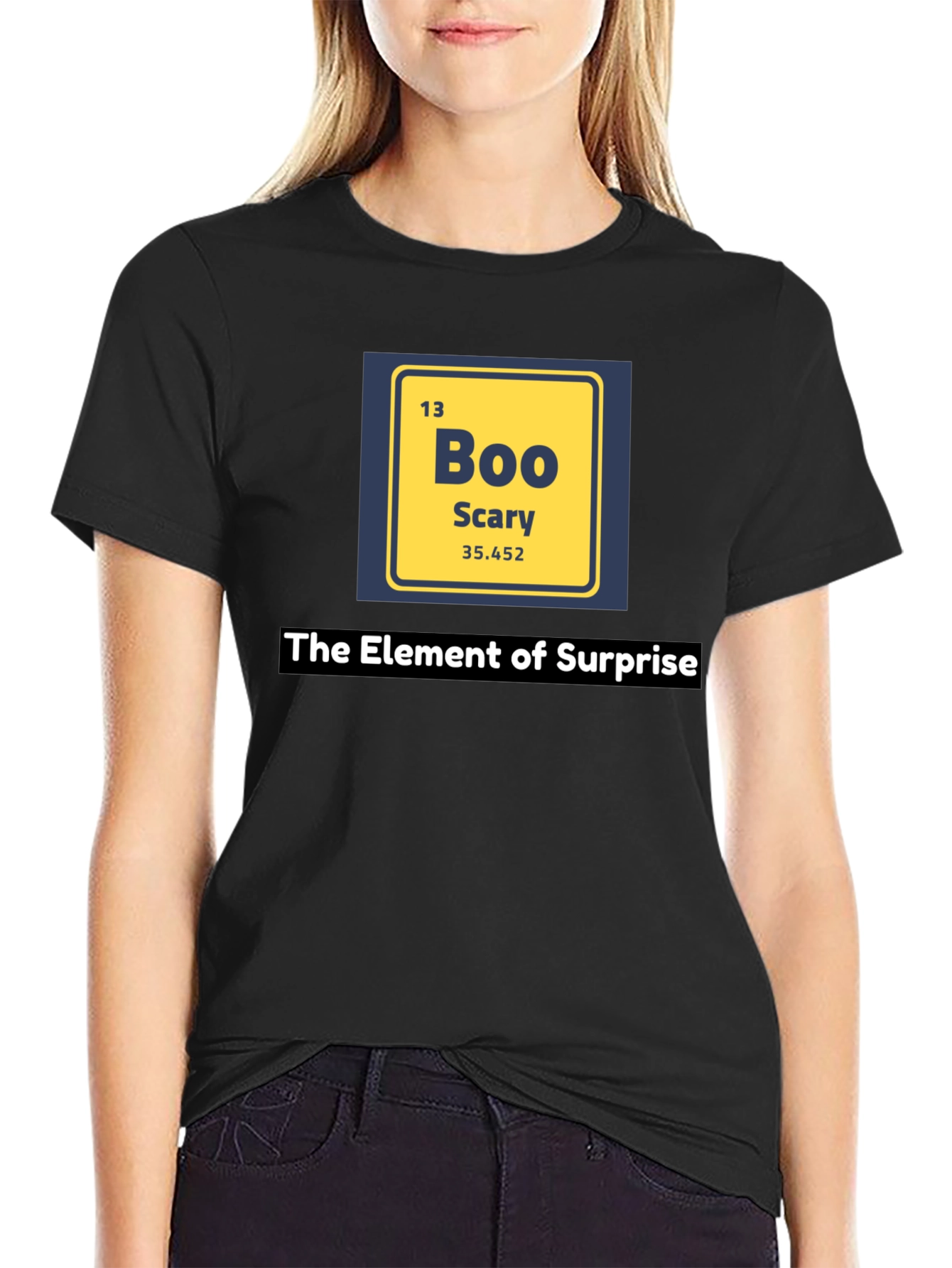 Camiseta Negra Elemento Sorpresa - Boo Scary Halloween