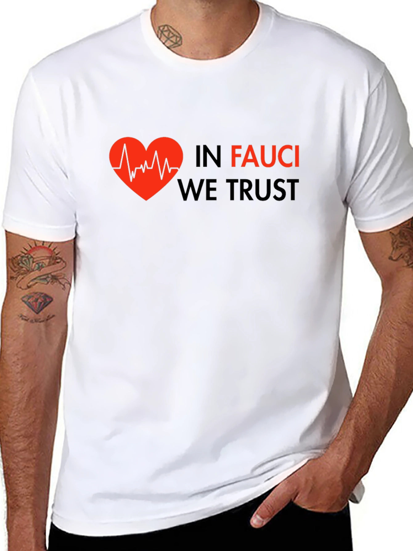 Camiseta Negra: In Fauci We Trust