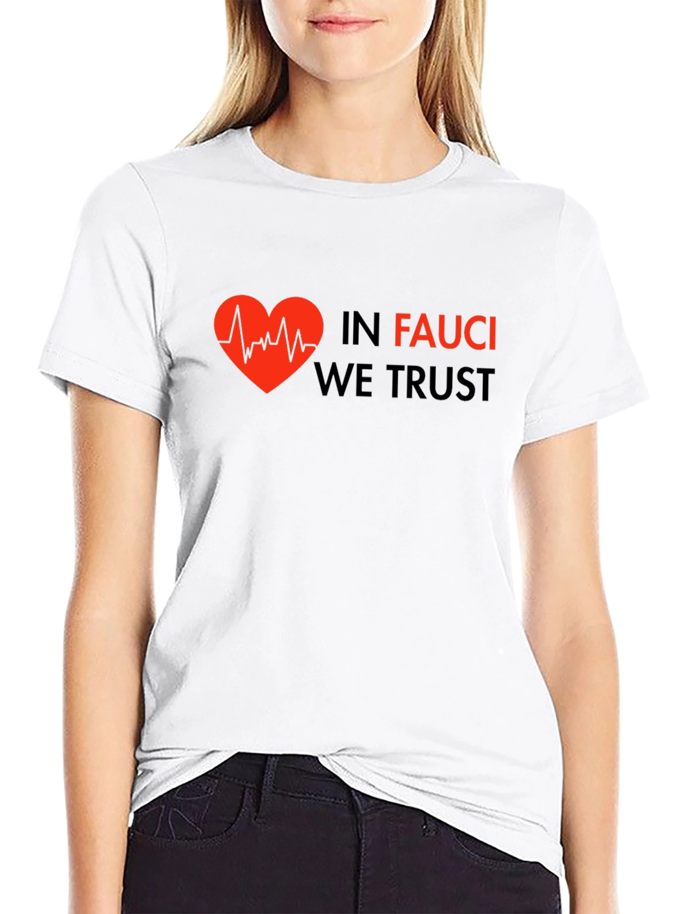 Camiseta Negra: In Fauci We Trust
