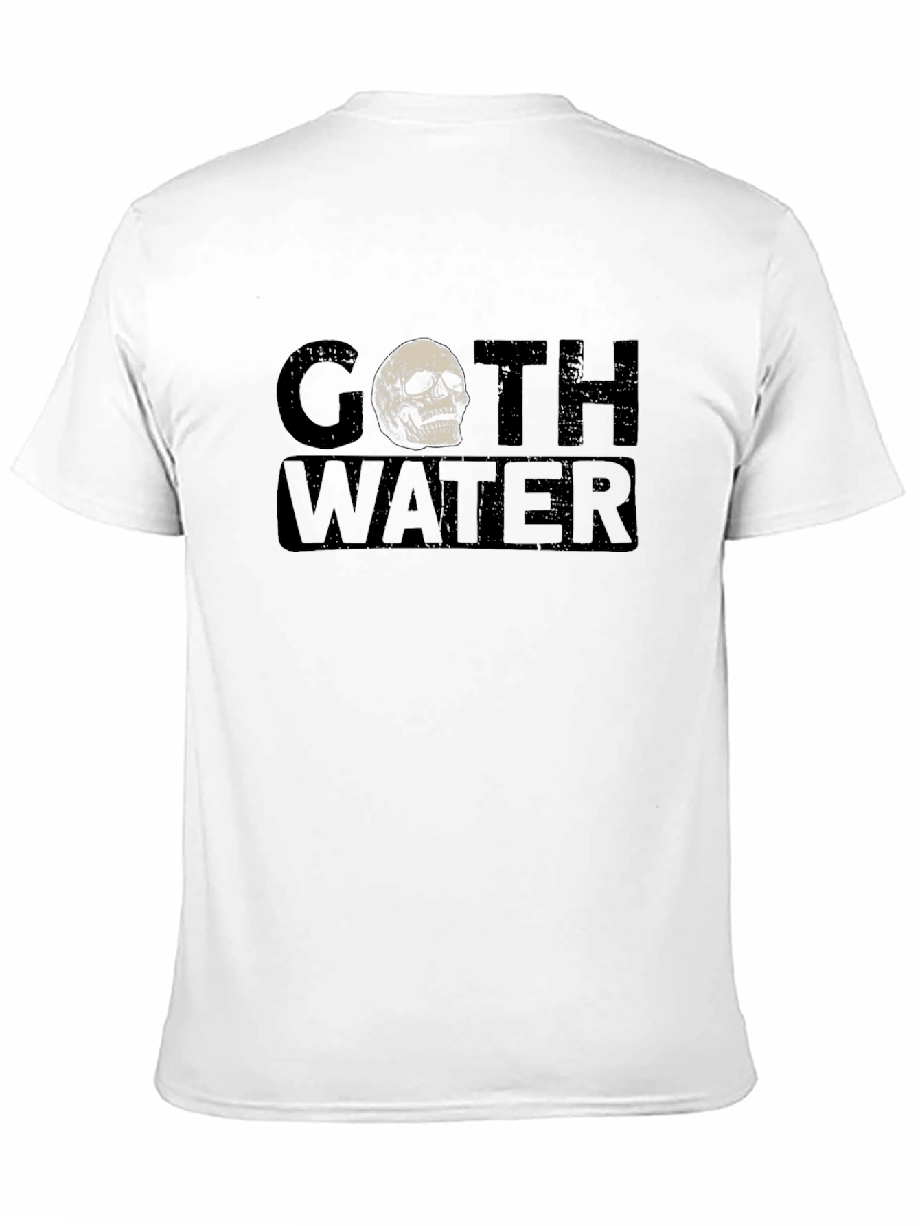 Camiseta Negra Goth Water con Calavera