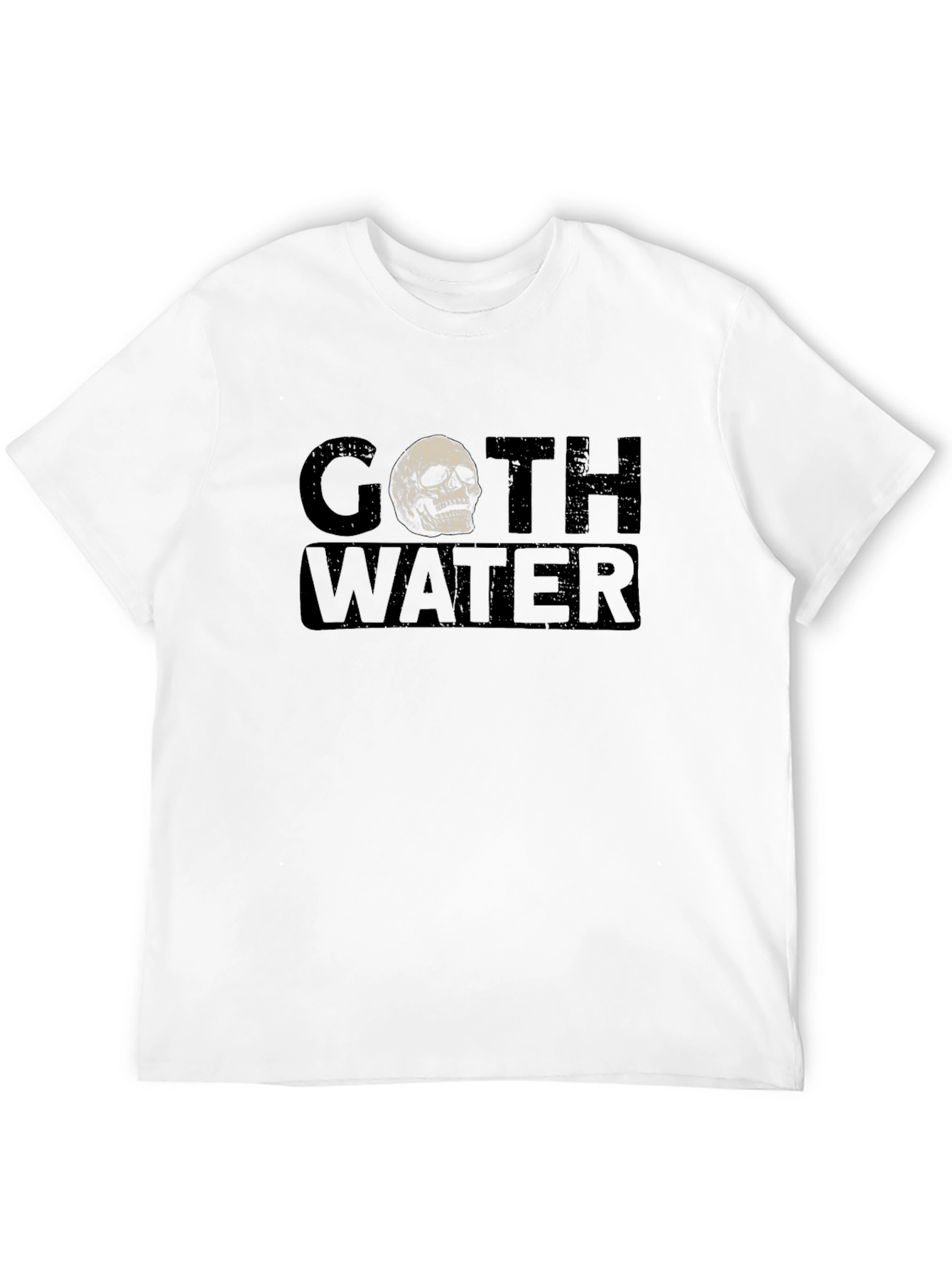 Camiseta Negra Goth Water con Calavera