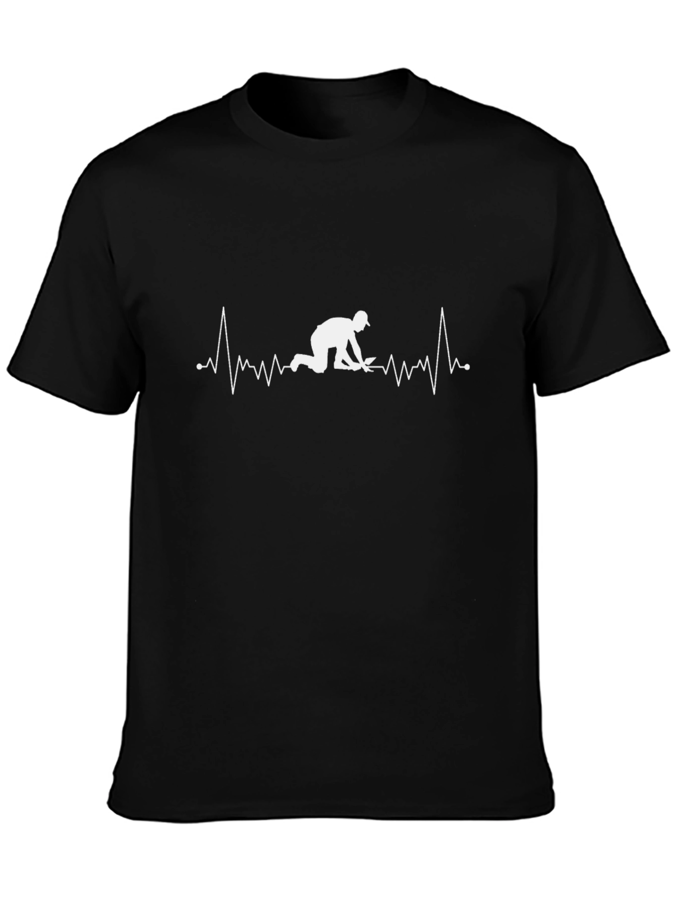Camiseta Negra con Diseño Latido Excavador