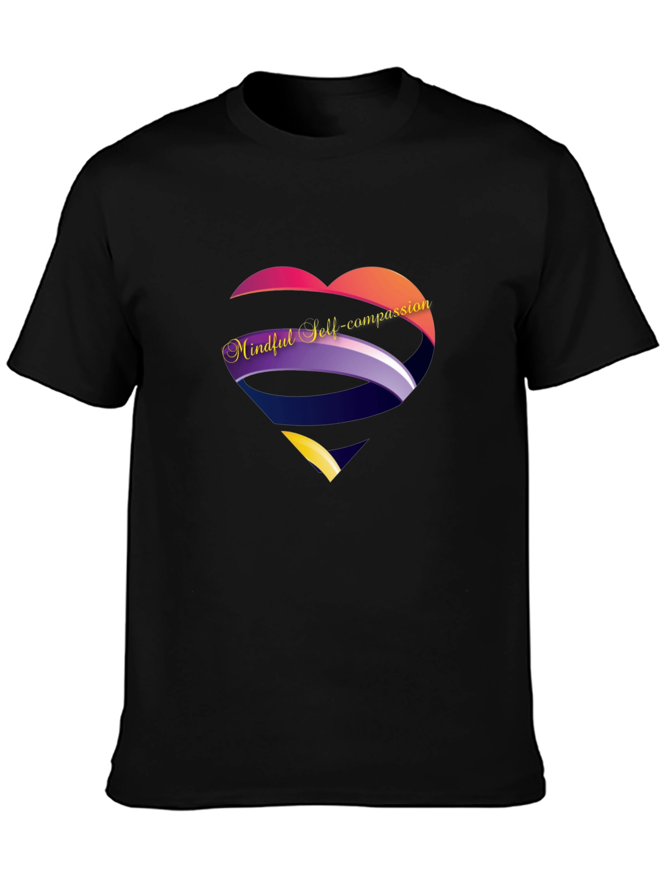 Camiseta Negra Corazón Mindful Self-compassion