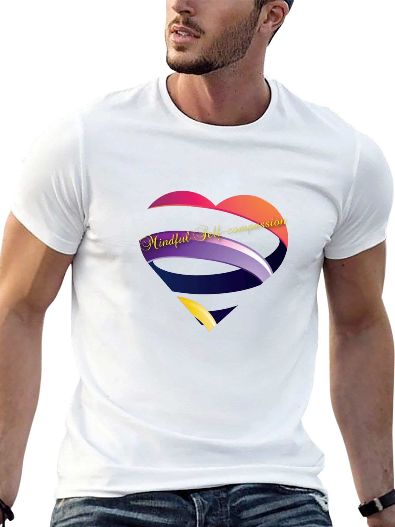 Camiseta Negra Corazón Mindful Self-compassion