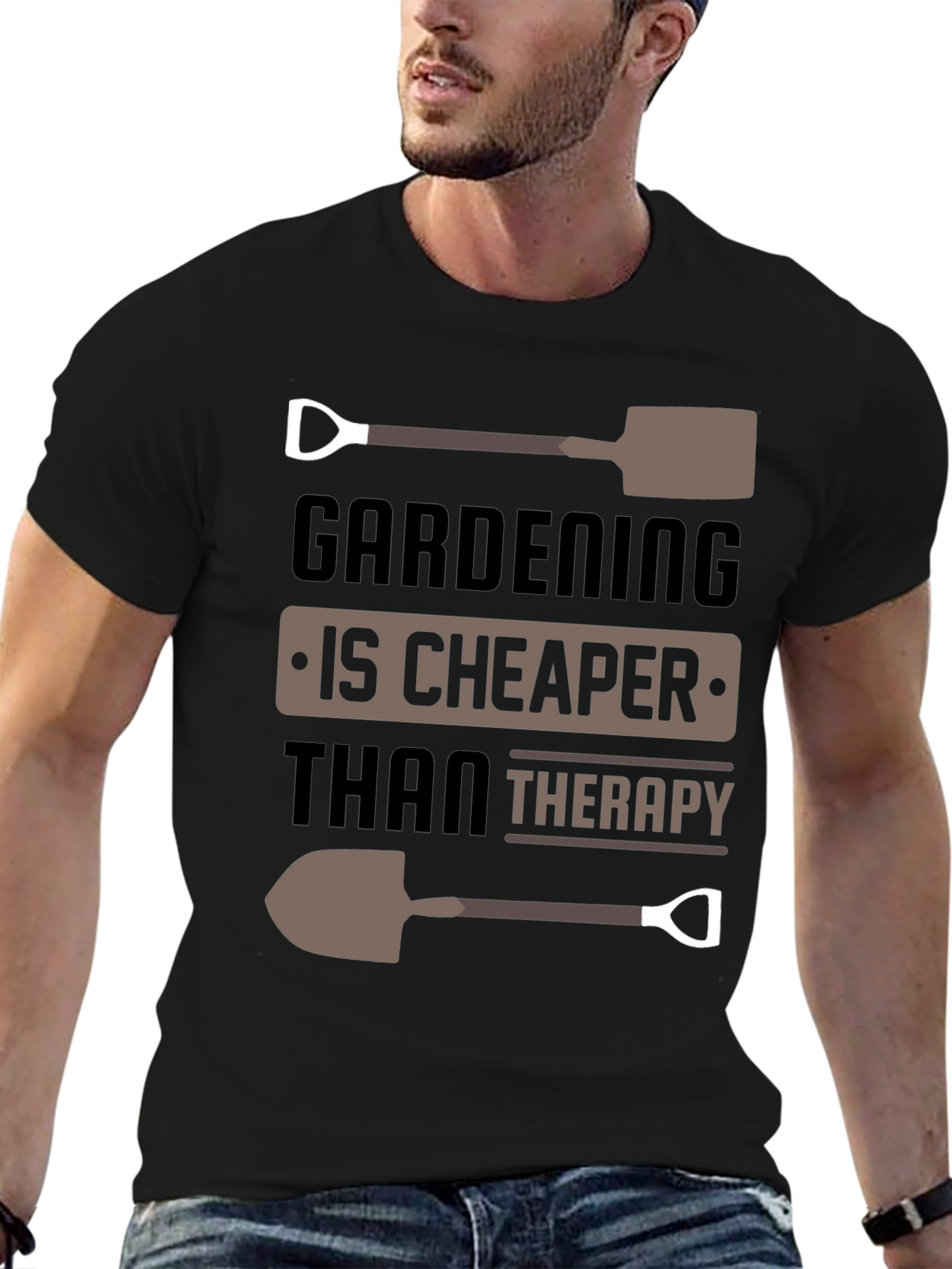 Camiseta Jardinería más Barata que Terapia Diseño Único
