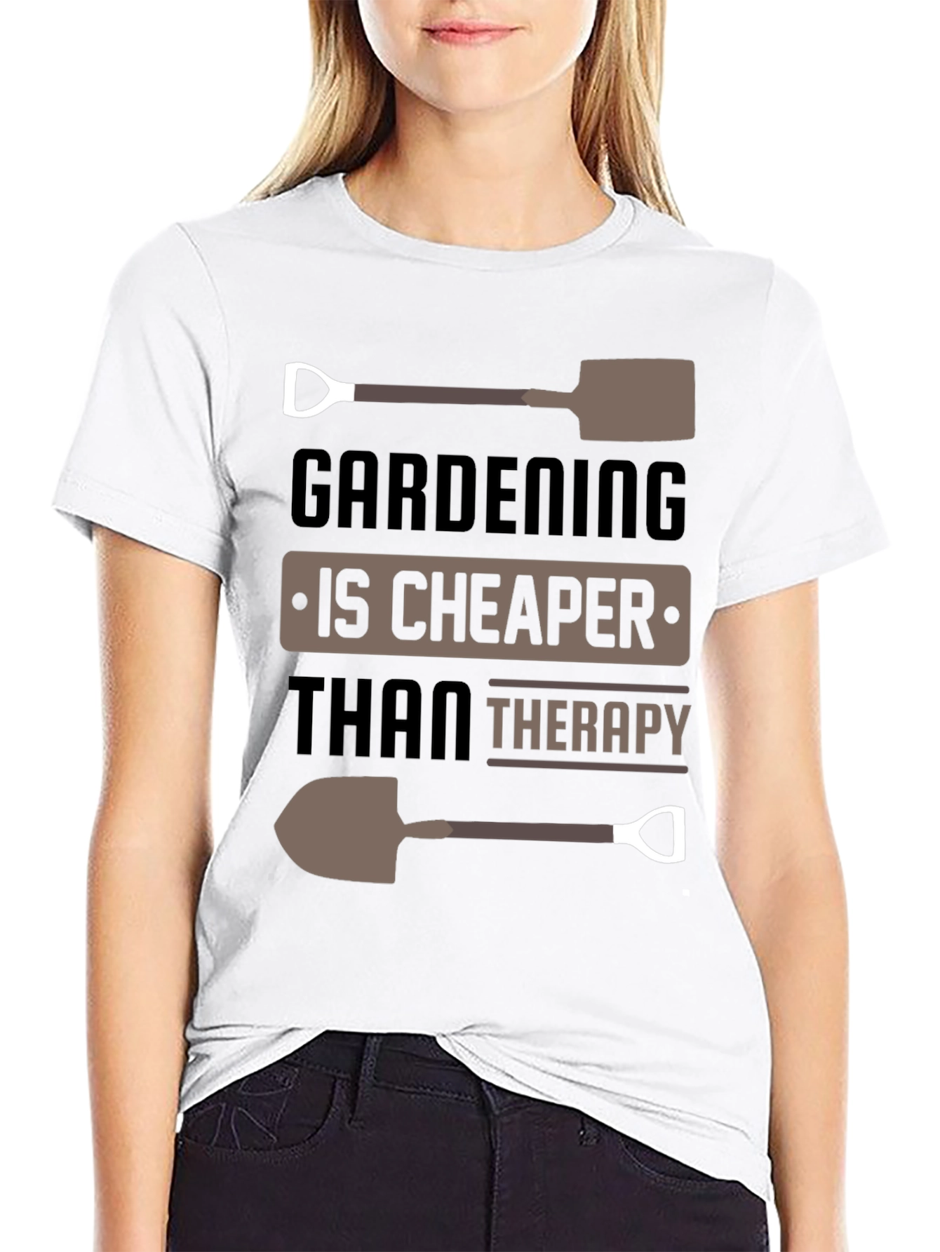 Camiseta Jardinería más Barata que Terapia Diseño Único
