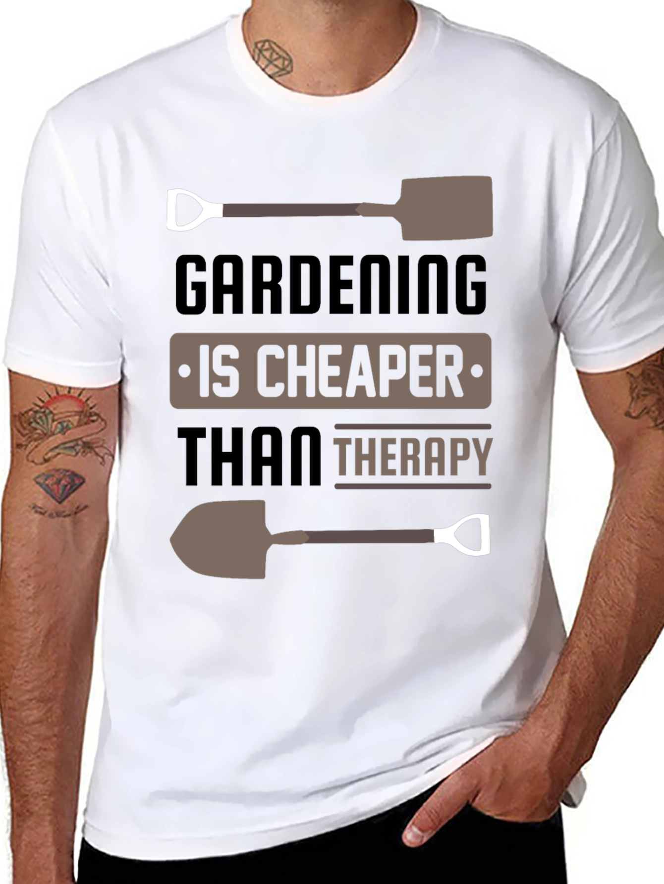 Camiseta Jardinería más Barata que Terapia Diseño Único