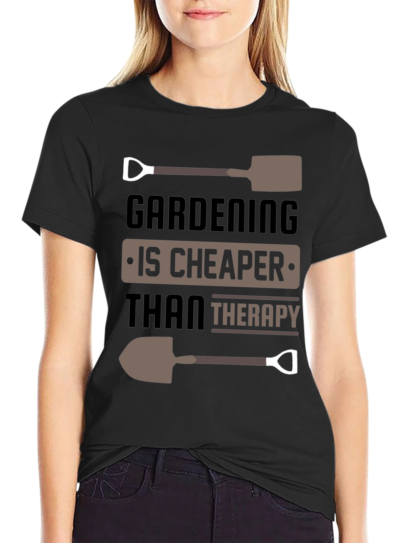 Camiseta Jardinería más Barata que Terapia Diseño Único