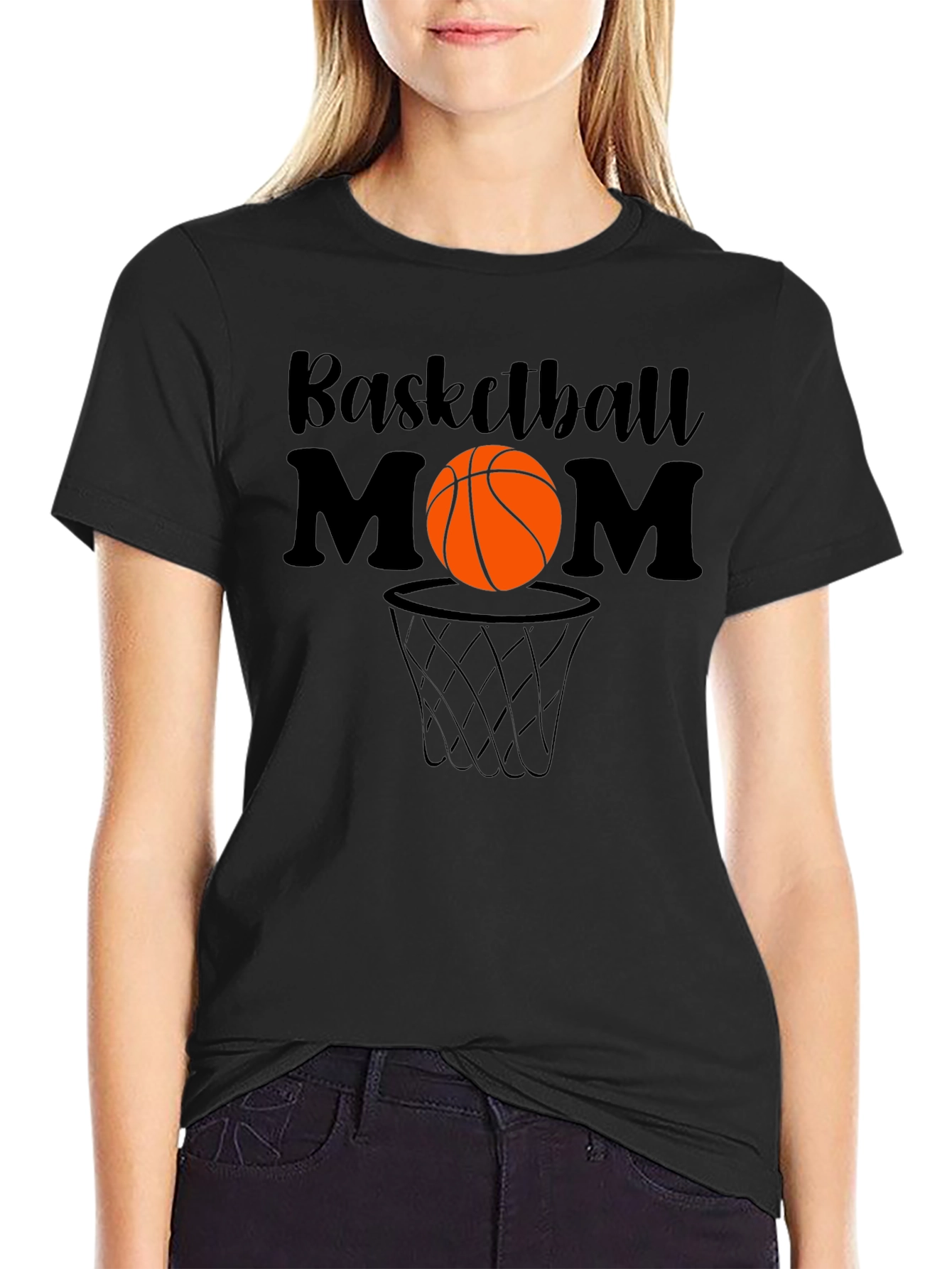 Camiseta Negra Mamá Baloncesto