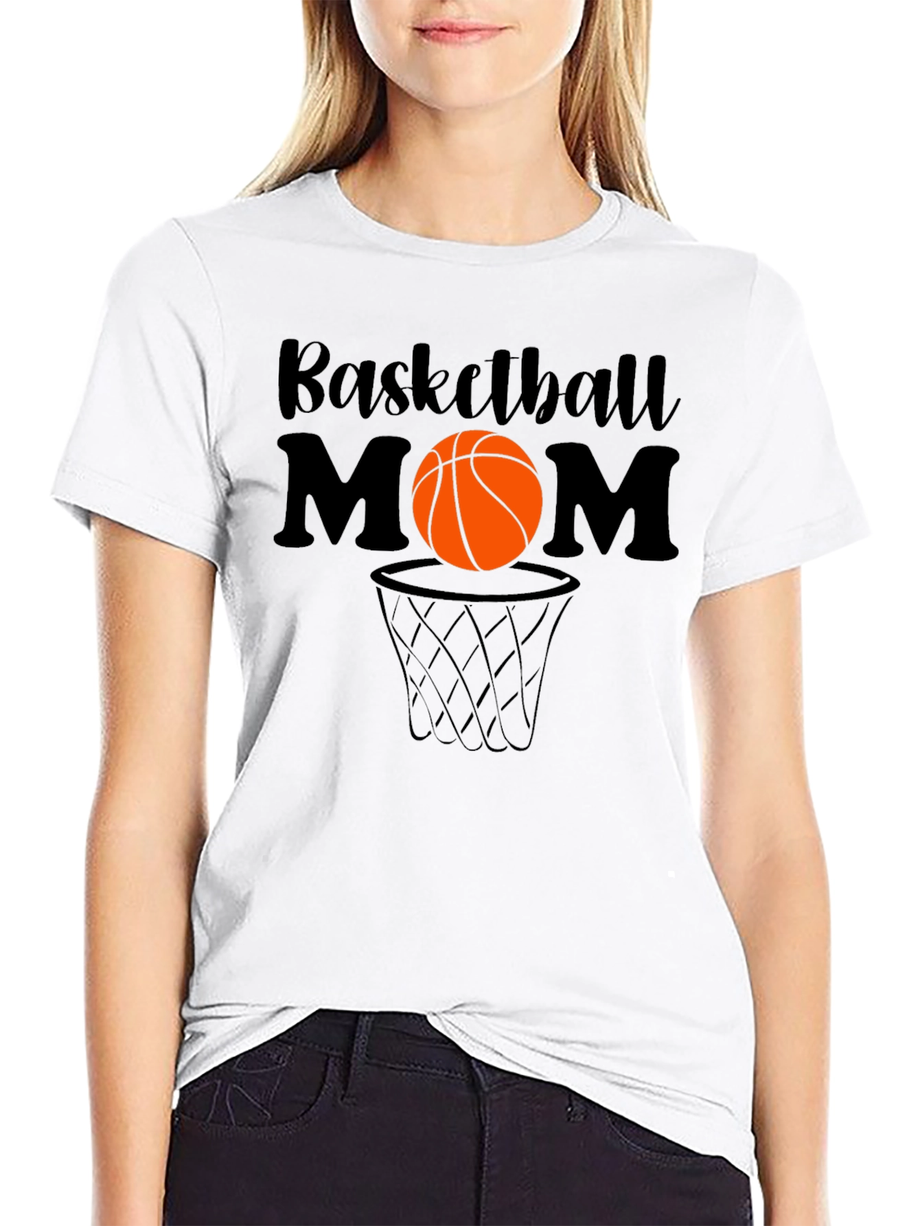 Camiseta Negra Mamá Baloncesto