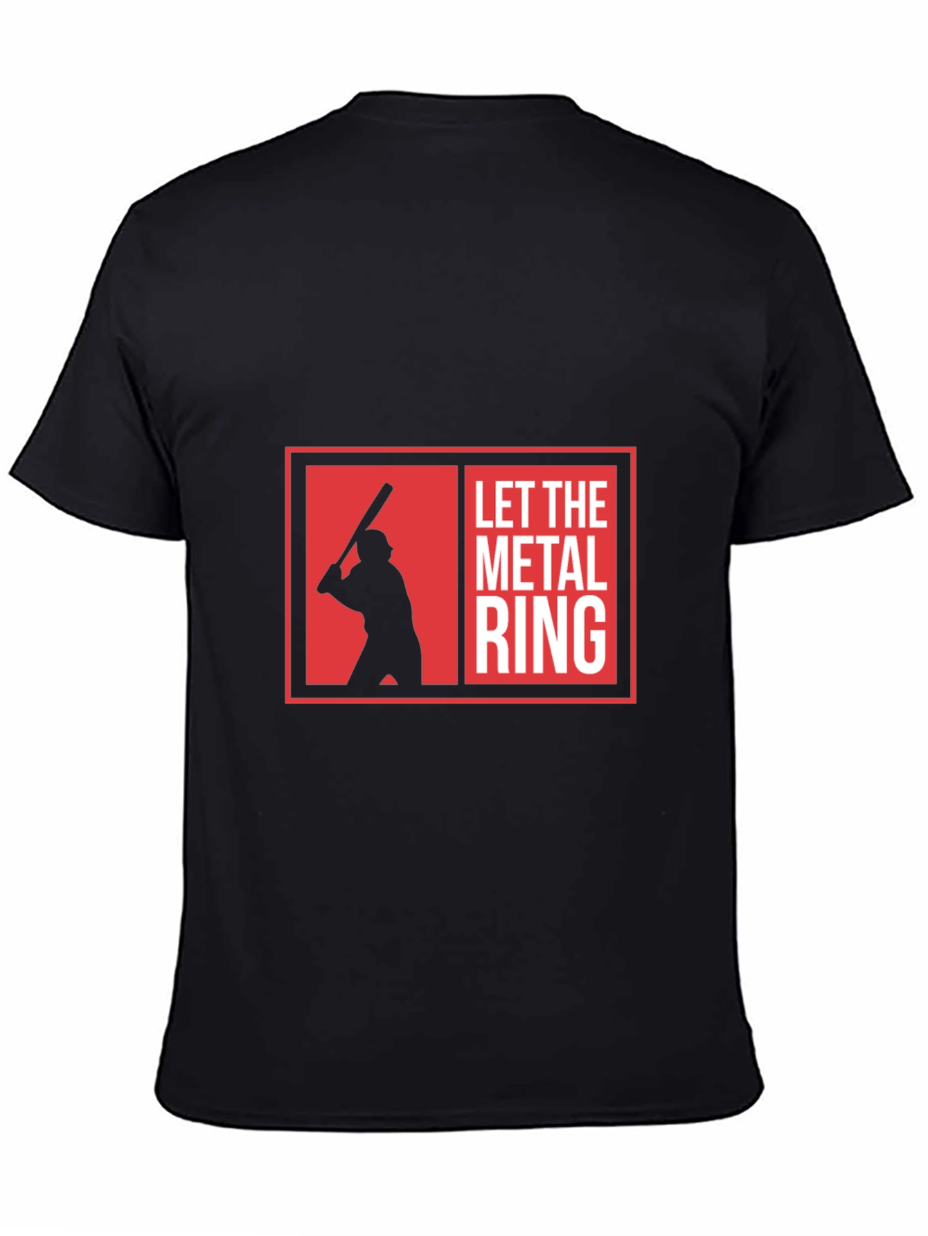 Camiseta Negra Let The Metal Ring Béisbol