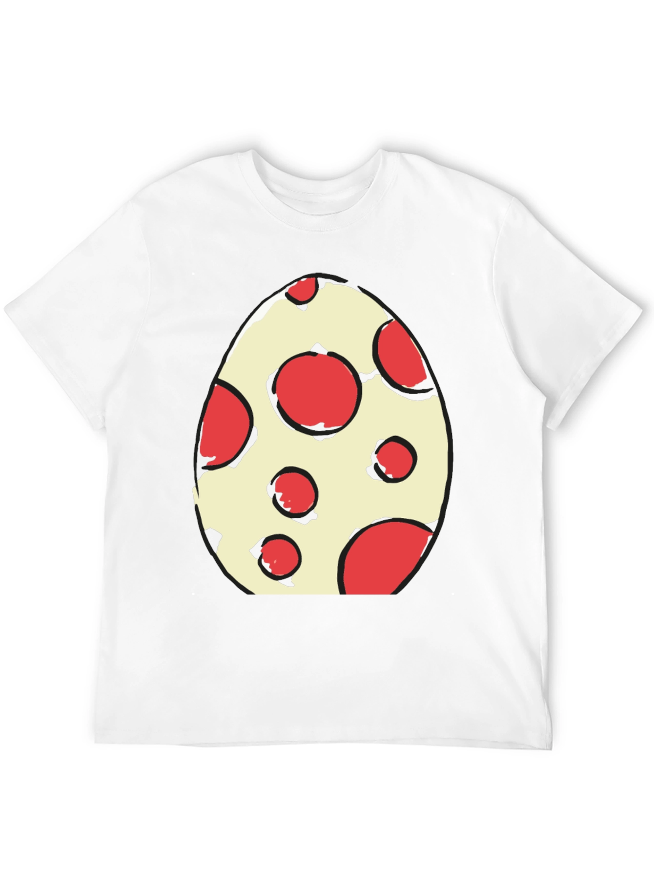 Camiseta Huevo con Lunares Rojos - Diseño Divertido