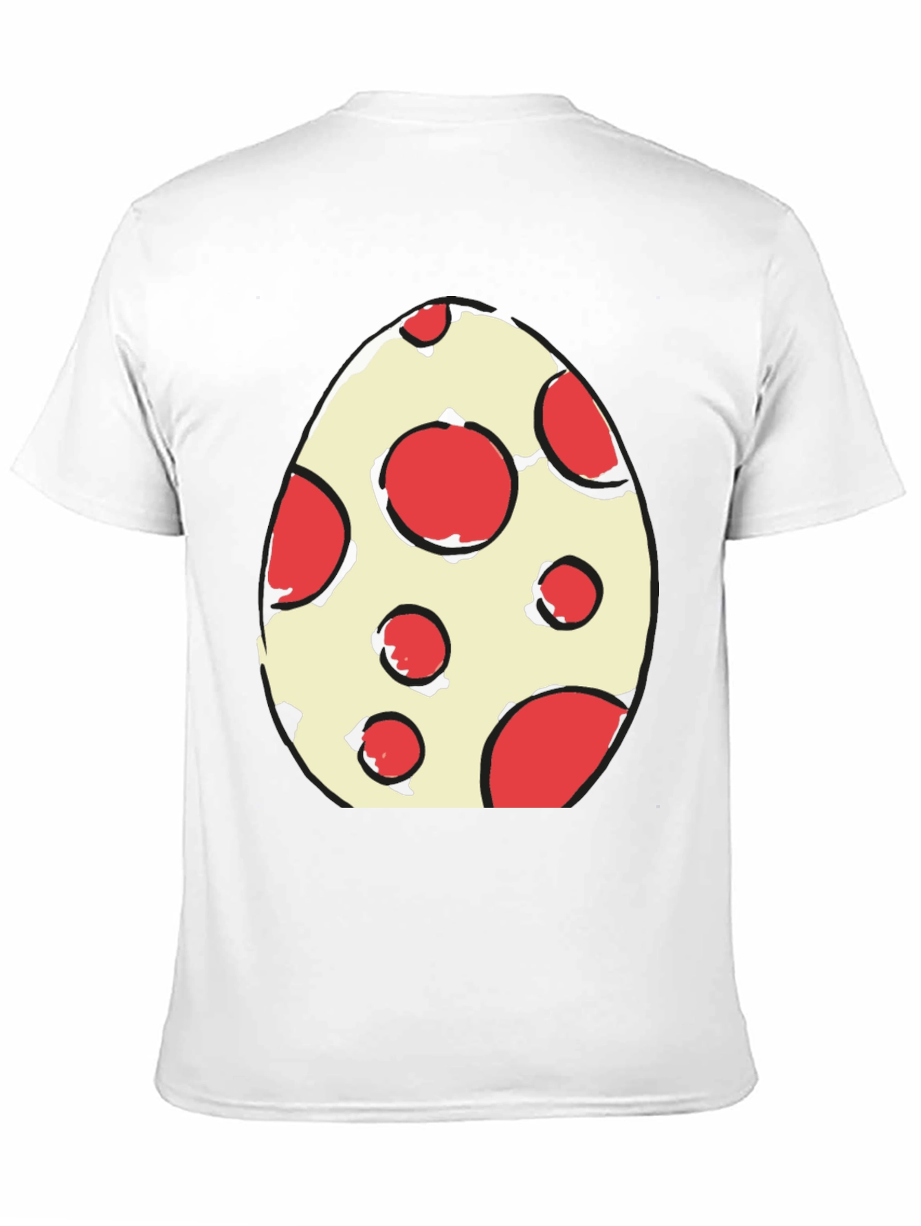 Camiseta Huevo con Lunares Rojos - Diseño Divertido