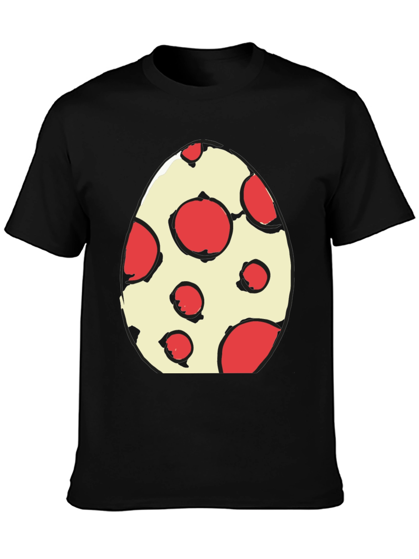 Camiseta Huevo con Lunares Rojos - Diseño Divertido