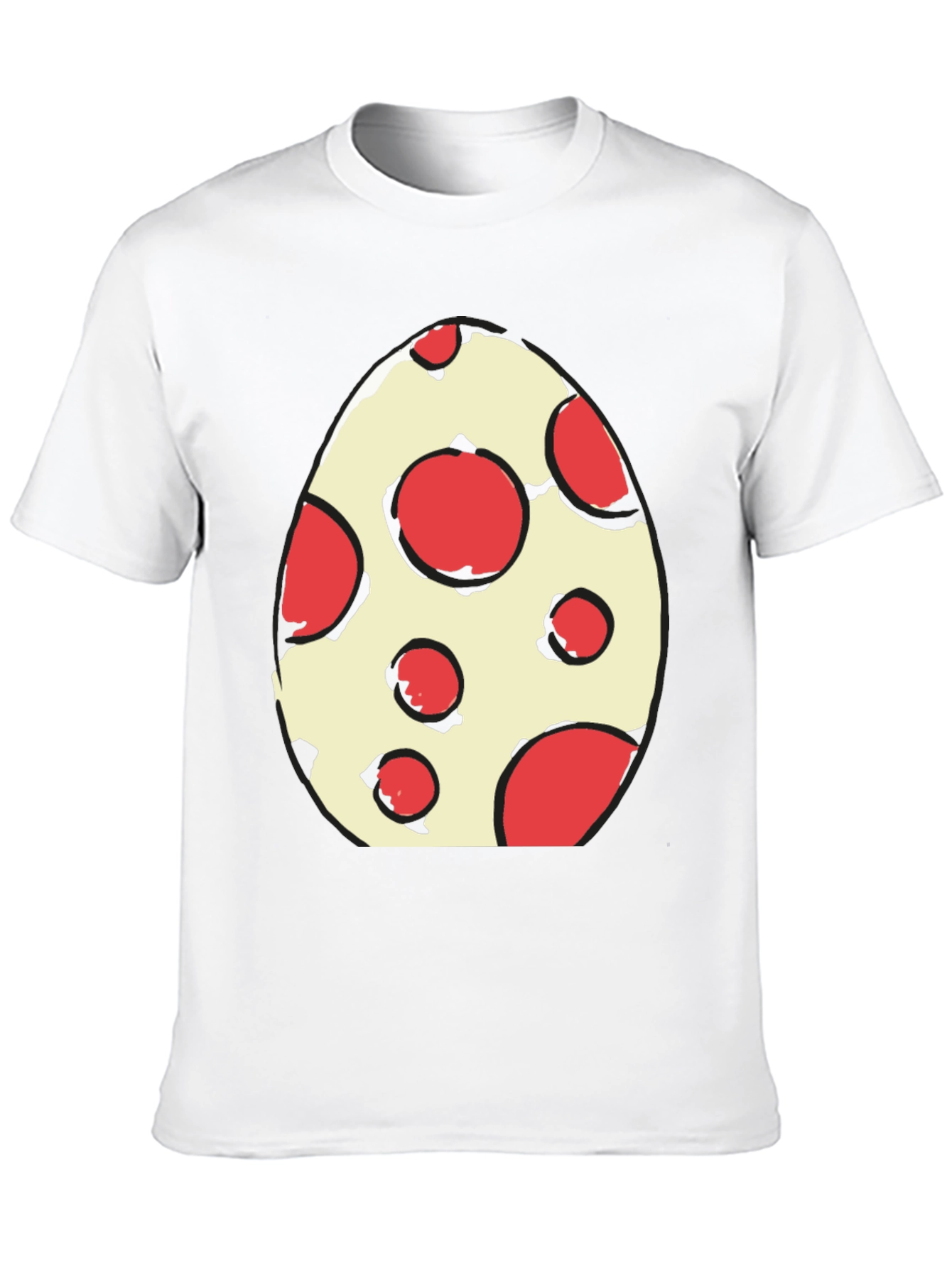 Camiseta Huevo con Lunares Rojos - Diseño Divertido