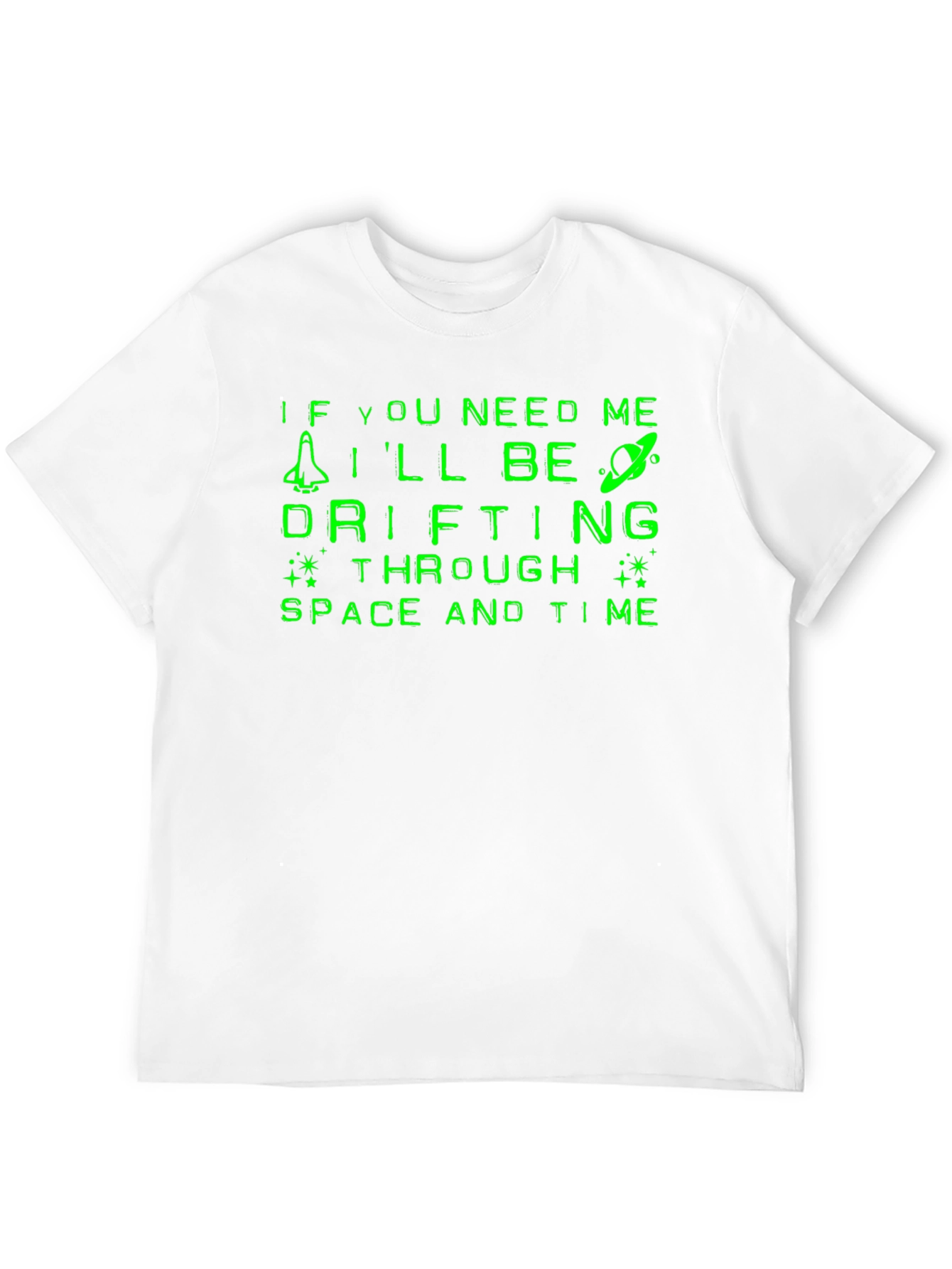 Camiseta Negra Espacial: Drifting Through Space and Time