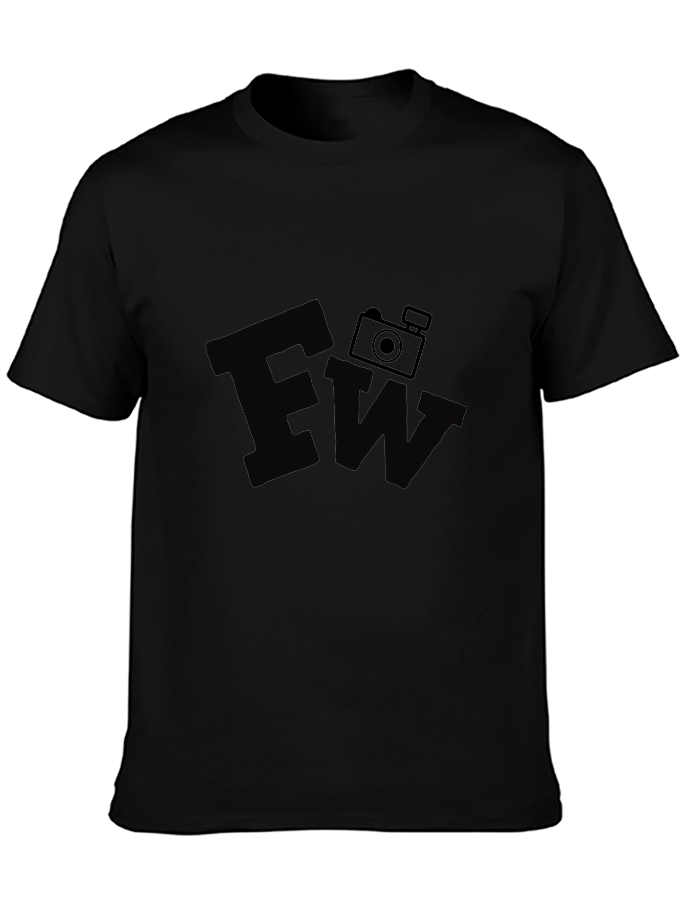 Camiseta Negra Estampada FW Cámara Fotográfica