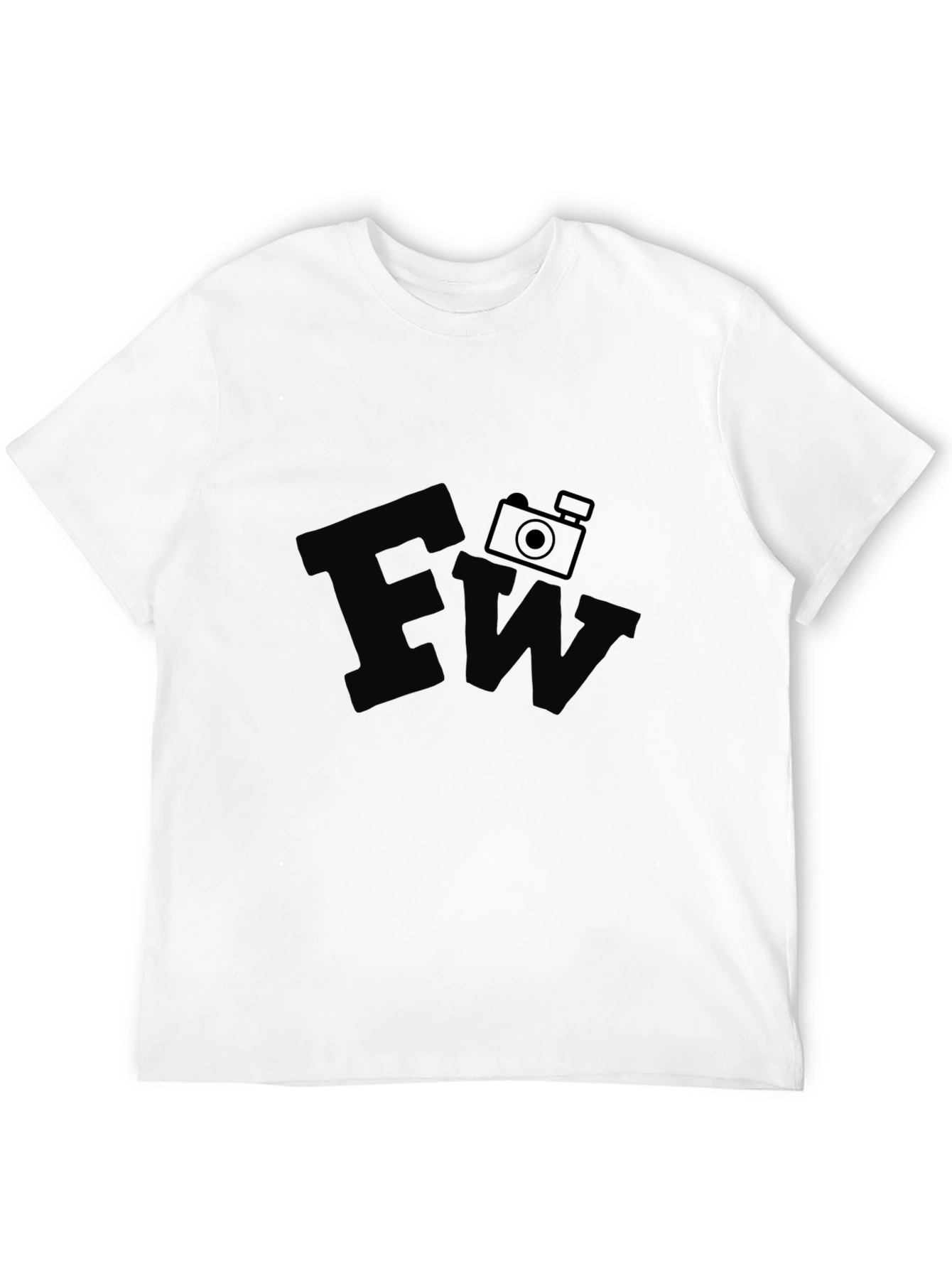 Camiseta Negra Estampada FW Cámara Fotográfica