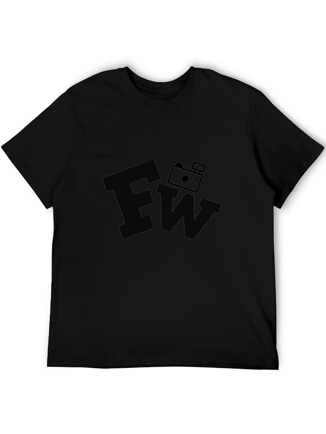Camiseta Negra Estampada FW Cámara Fotográfica