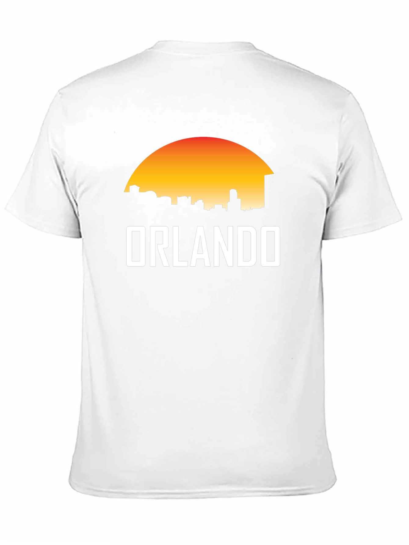 Camiseta Negra Orlando Skyline Sunset