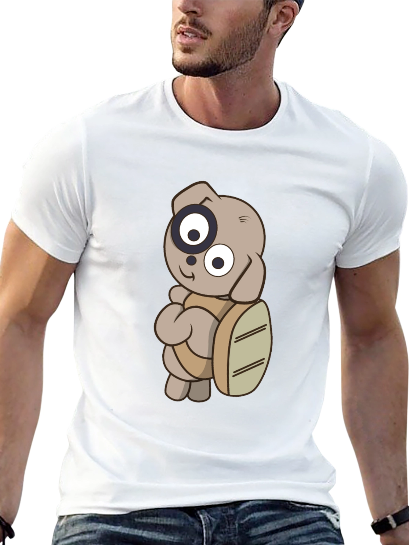 Camiseta Negra con Diseño de Personaje Animado