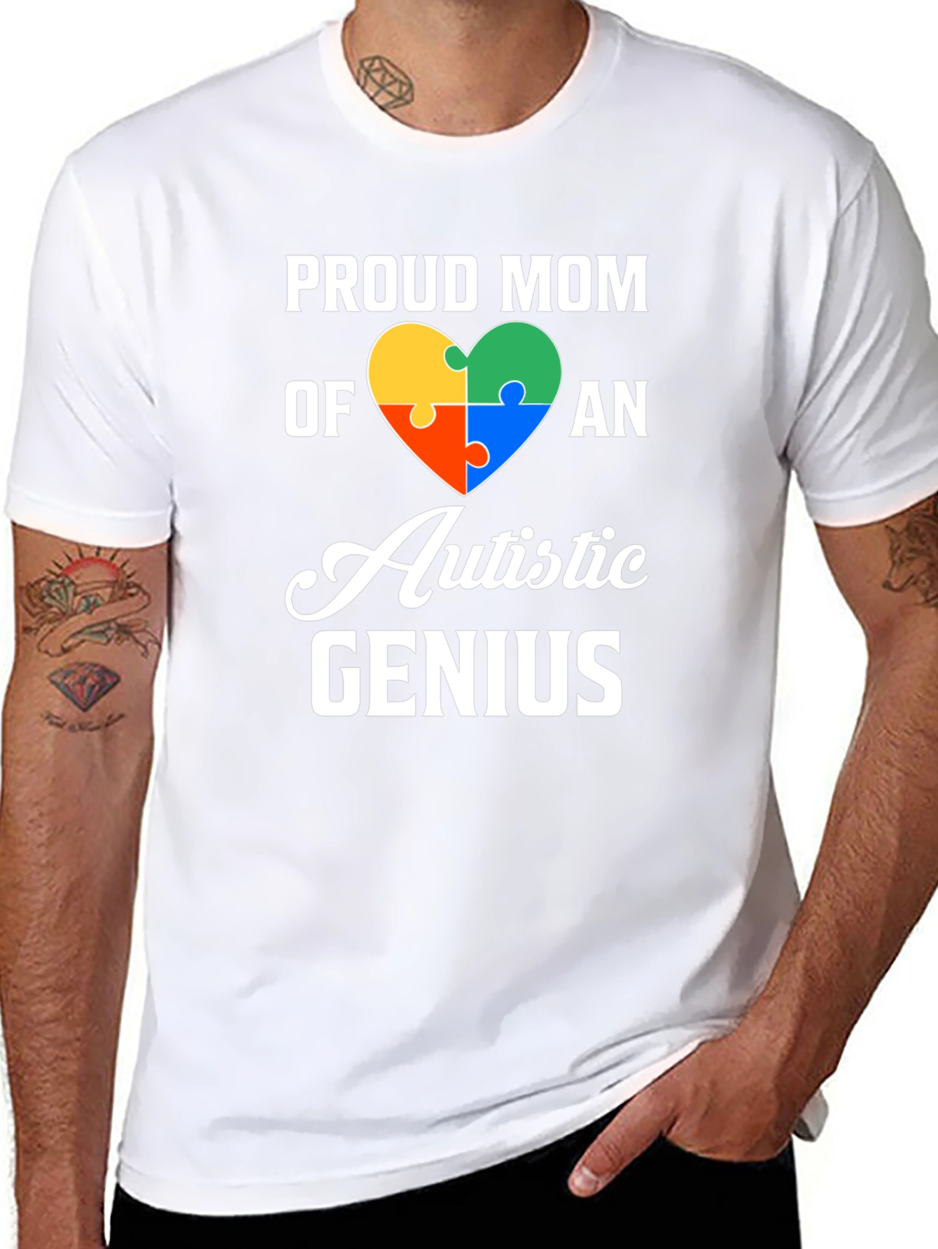 Camiseta Negra: Orgullosa Mamá de un Genio Autista