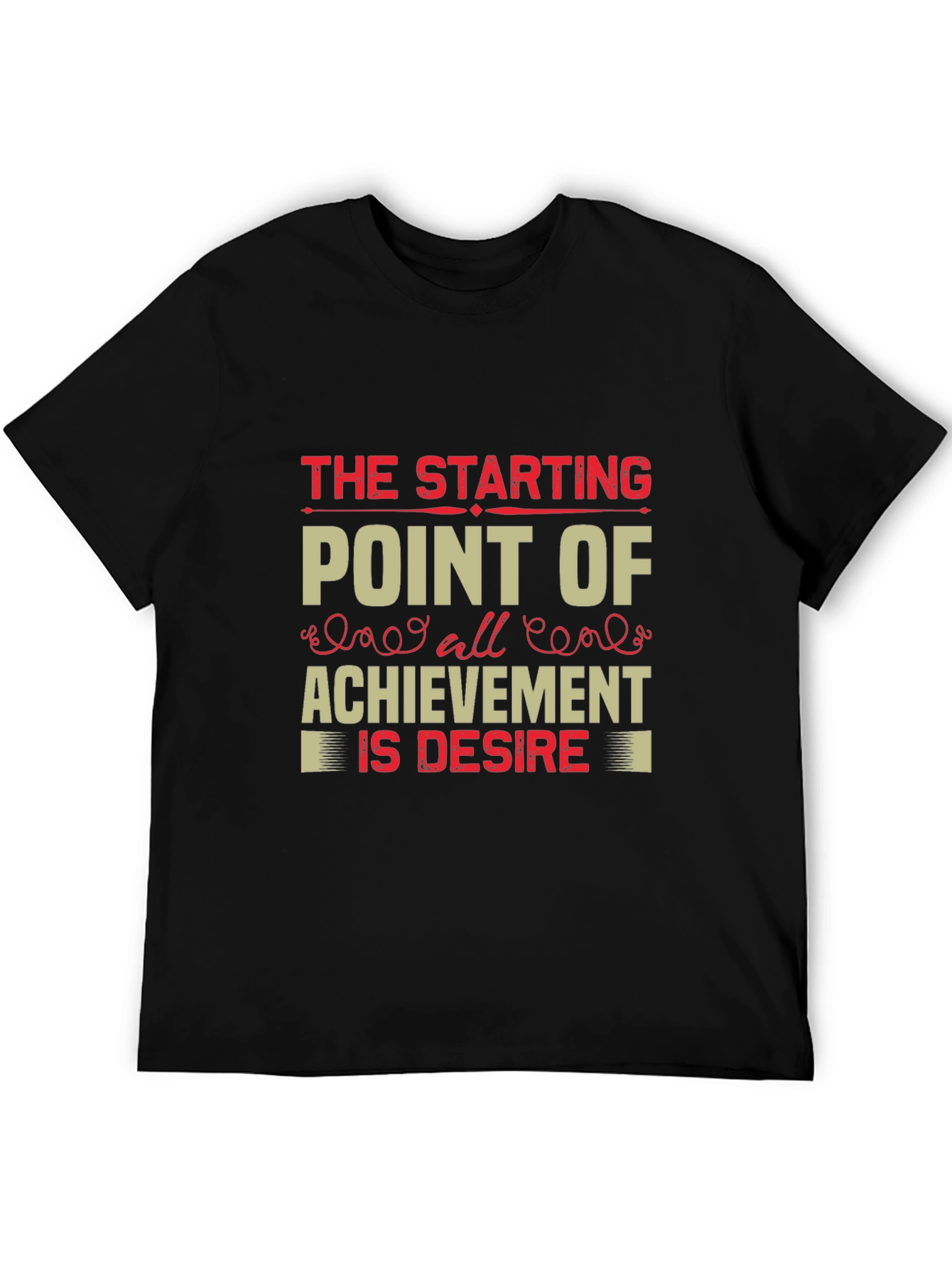 Camiseta Negra con Impresión Motivacional