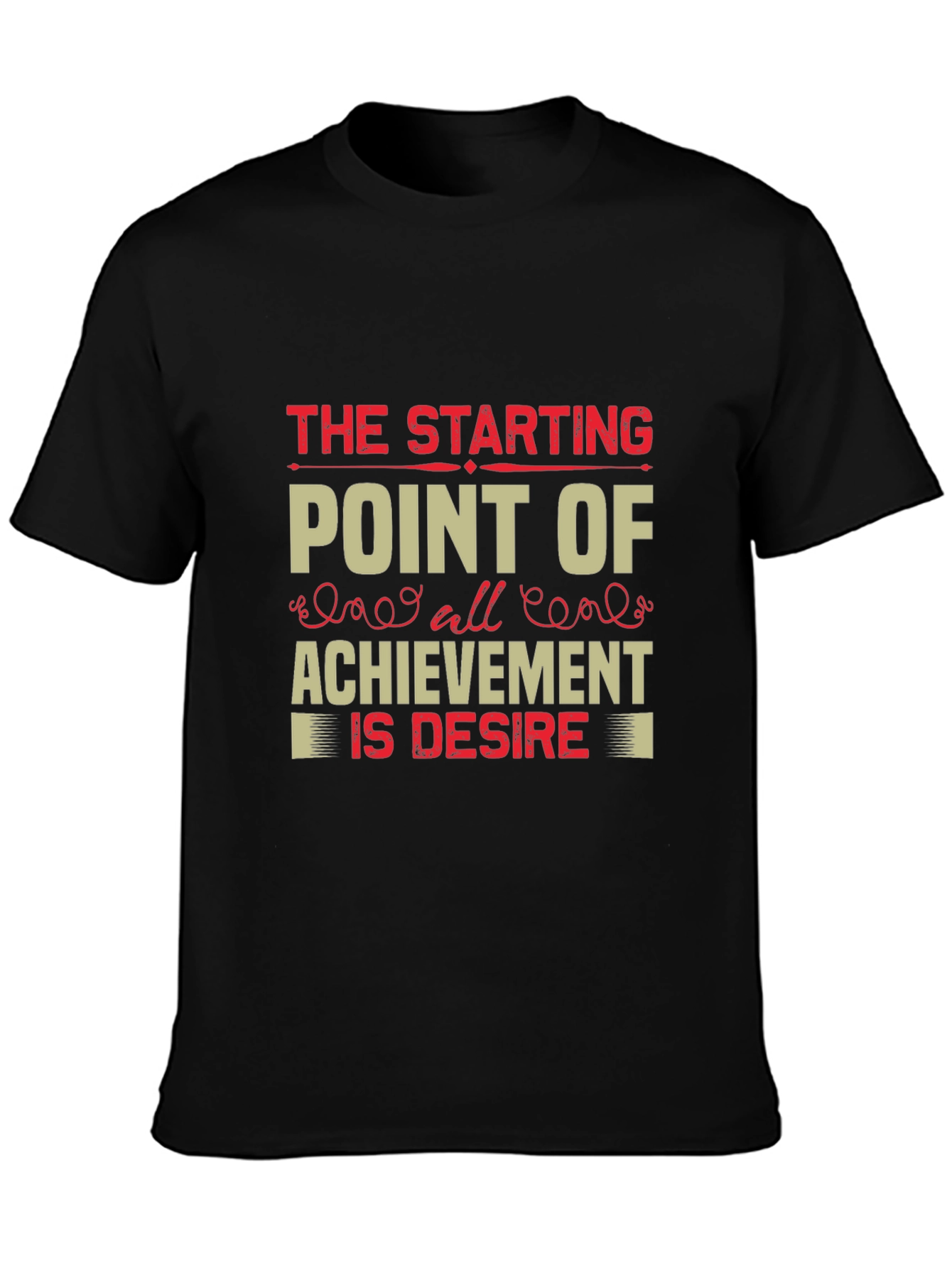 Camiseta Negra con Impresión Motivacional