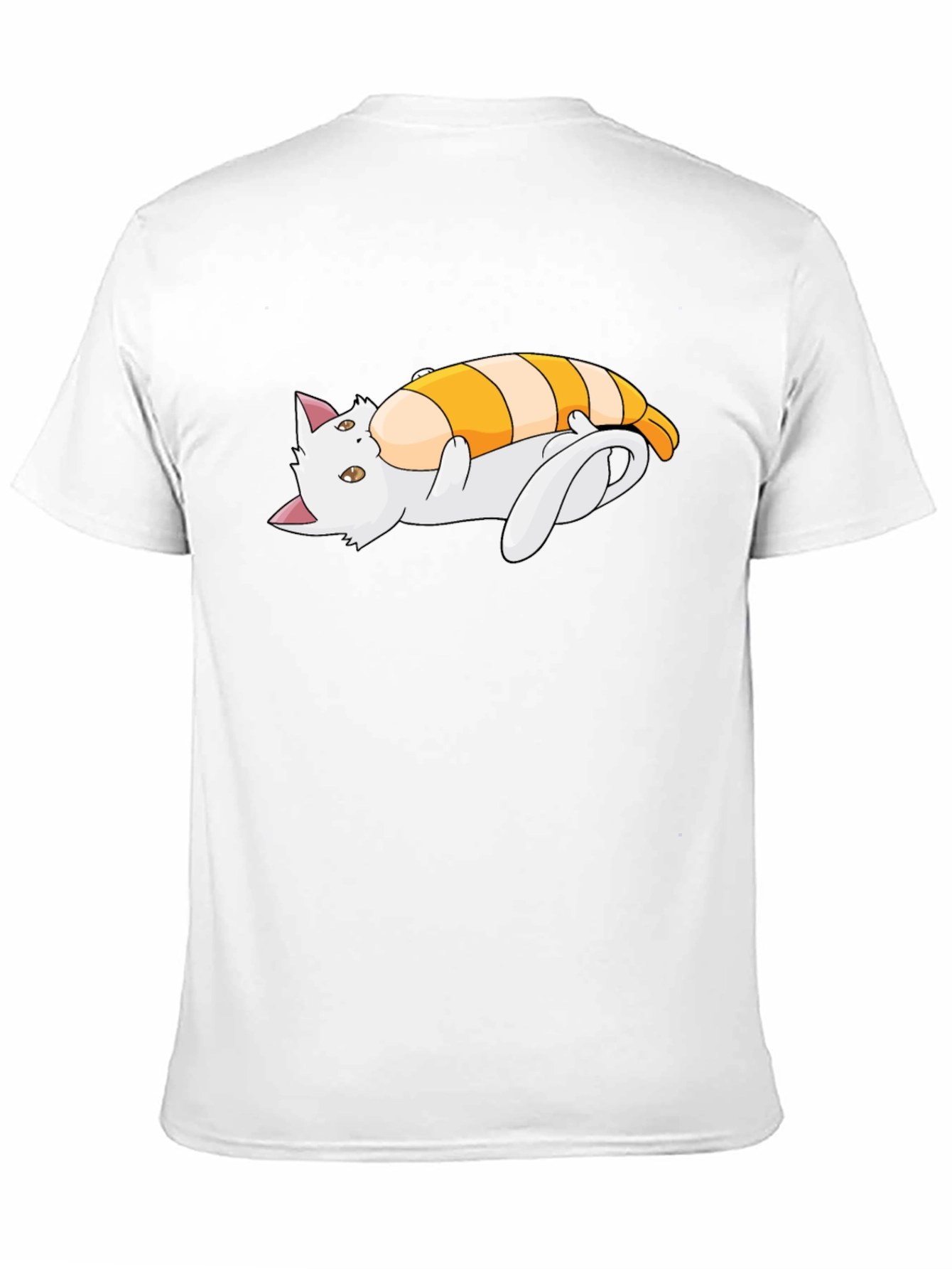 Camiseta Negra con Diseño de Gato y Camarón