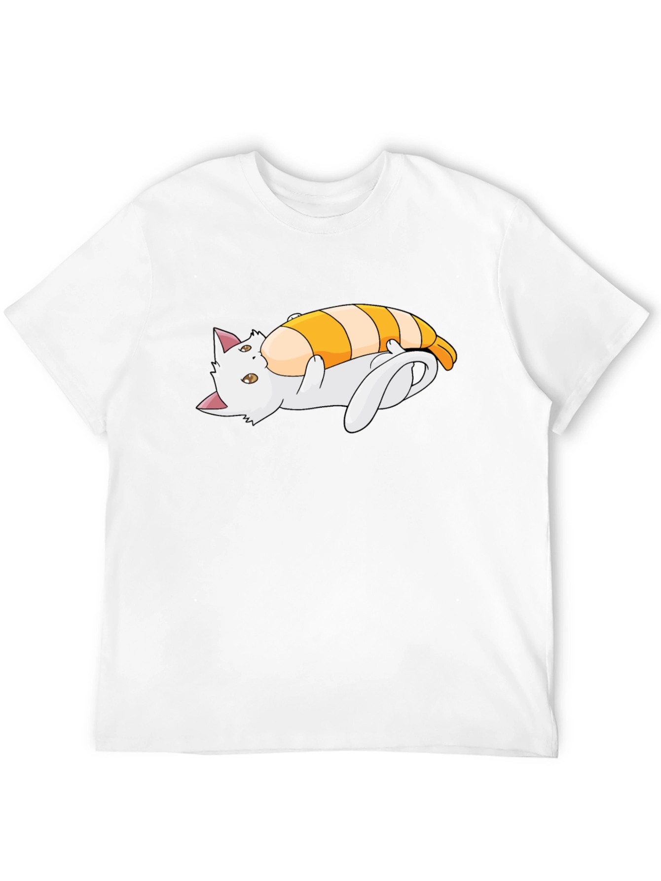 Camiseta Negra con Diseño de Gato y Camarón