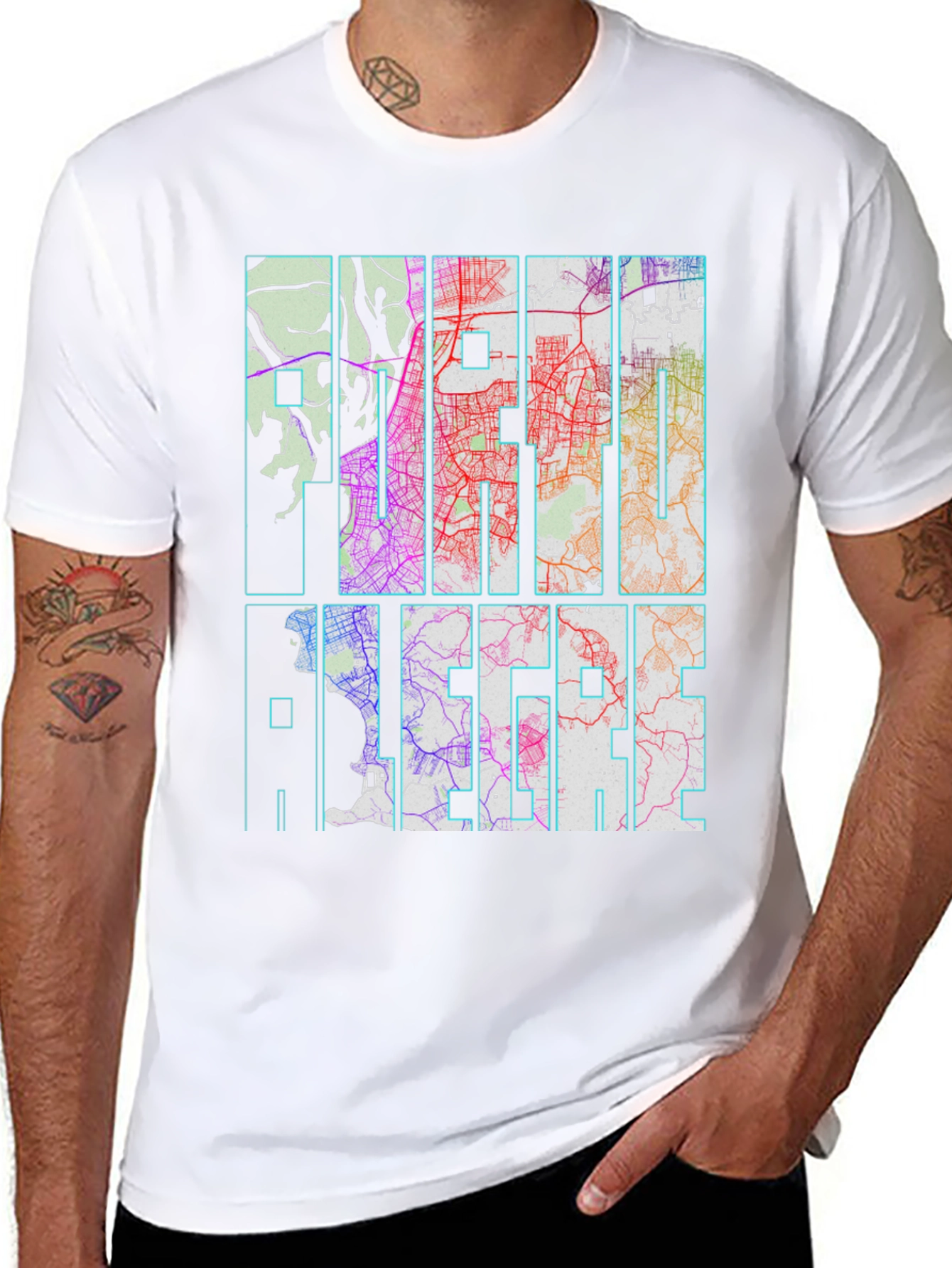Camiseta Porto Alegre Diseño Urbano