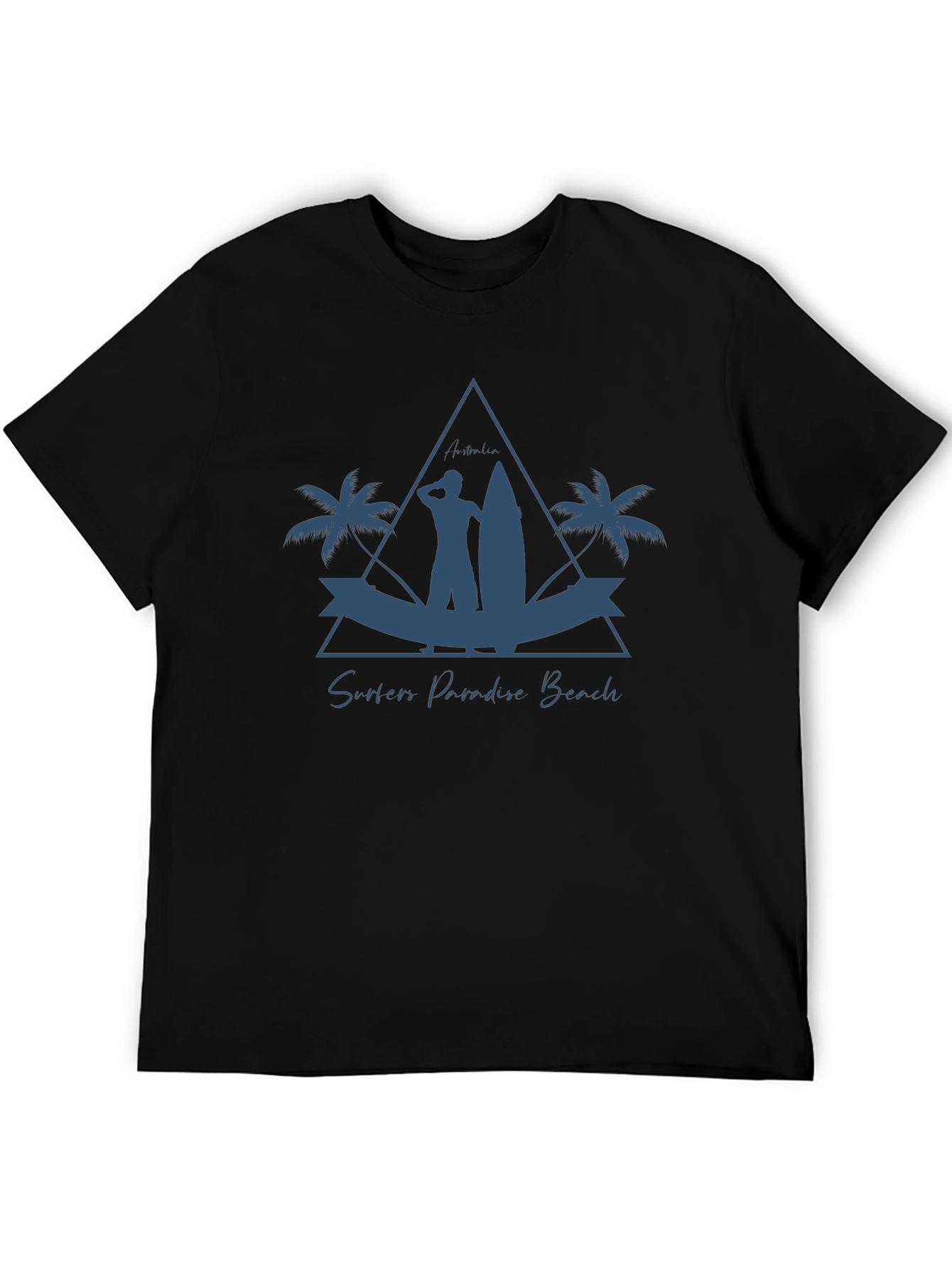 Camiseta Hombre Negra Surfers Paradise