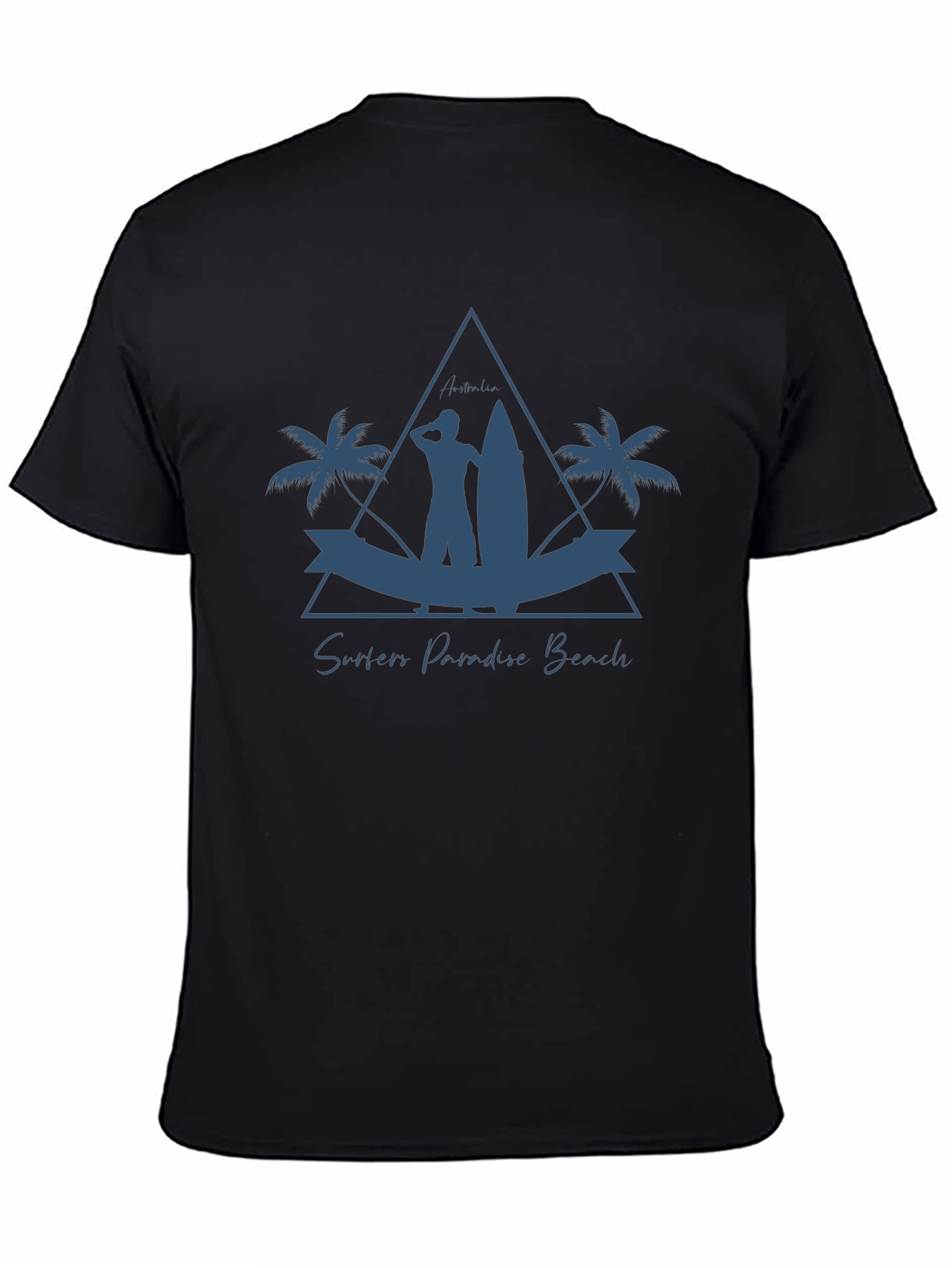 Camiseta Hombre Negra Surfers Paradise