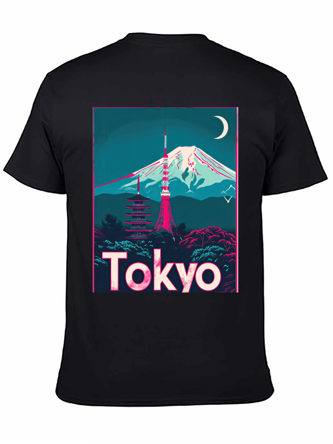 Camiseta Negra Tokio: Diseño Único