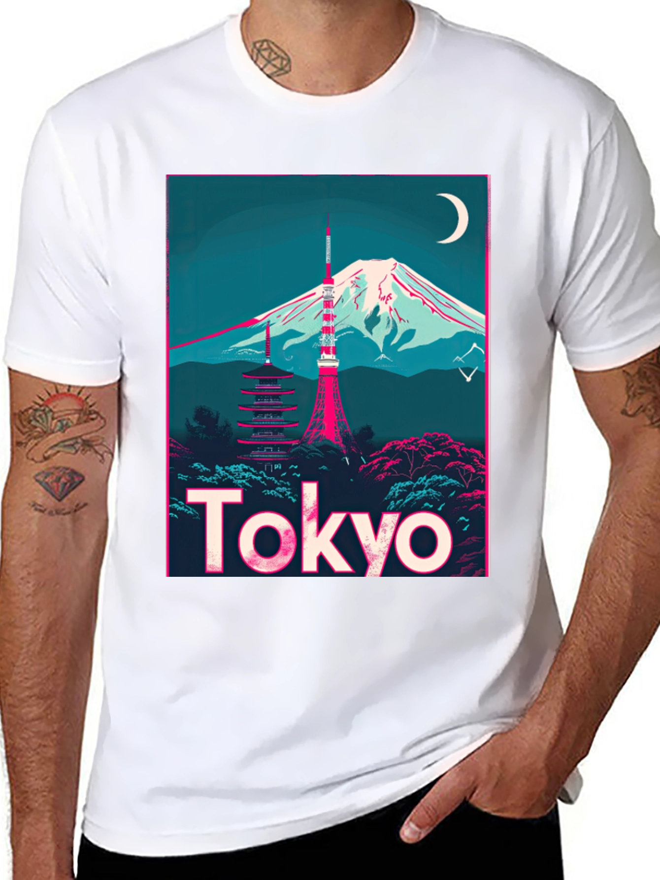 Camiseta Negra Tokio: Diseño Único