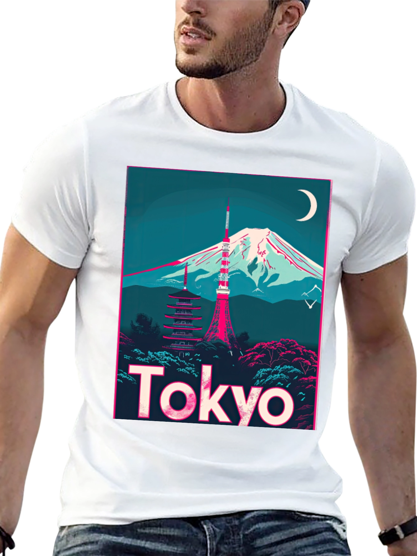 Camiseta Negra Tokio: Diseño Único