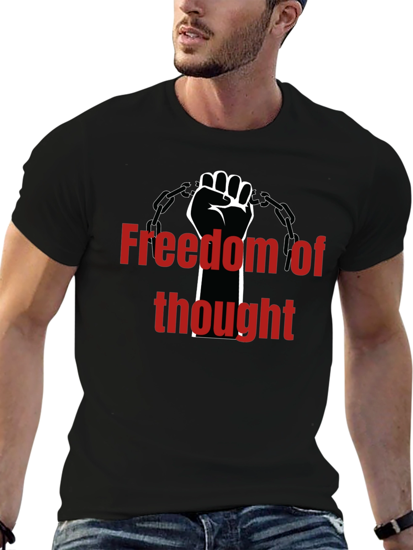 Camiseta Negra Libertad de Pensamiento