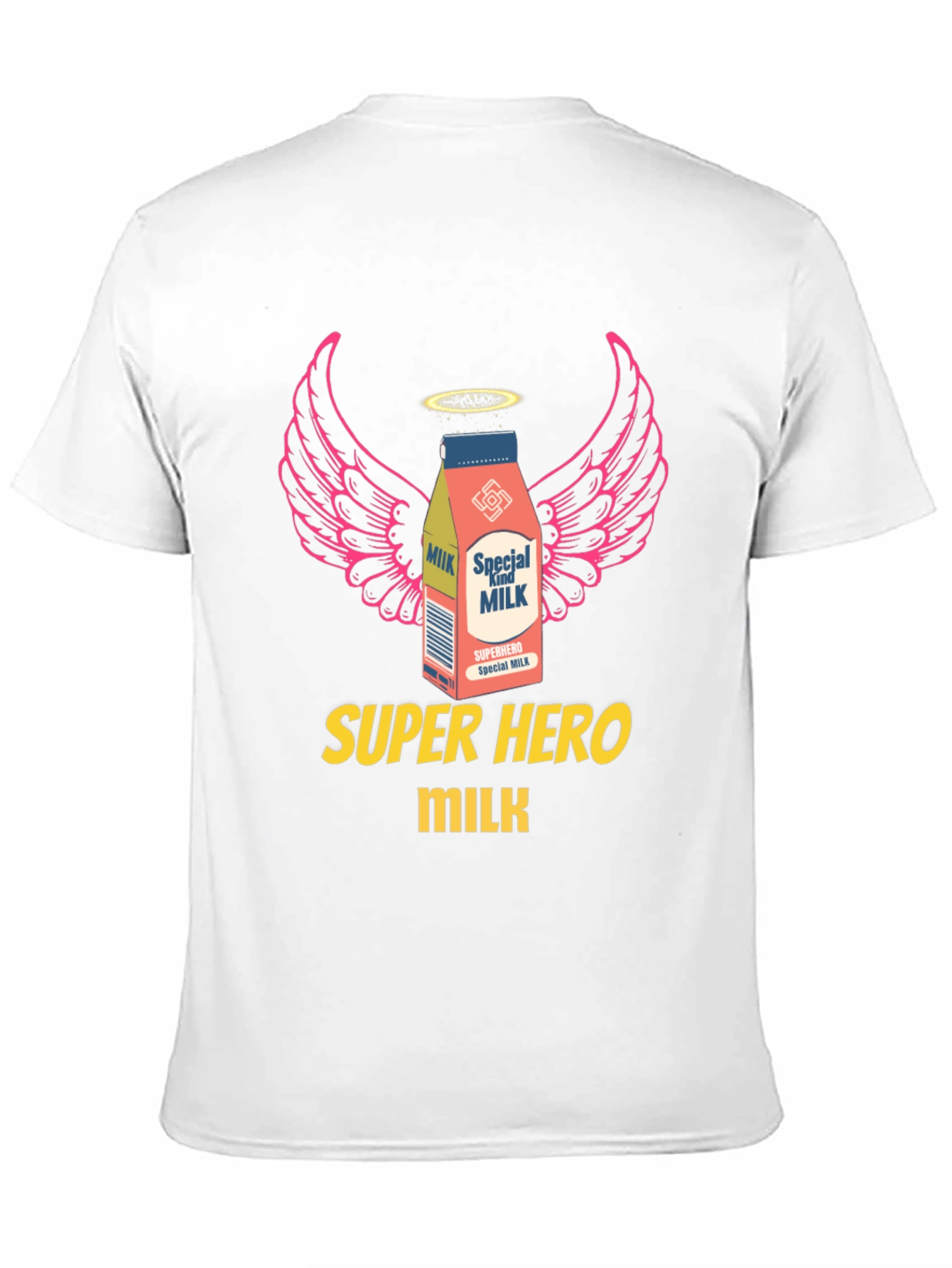 Camiseta Negra Super Hero Milk Diseño Original