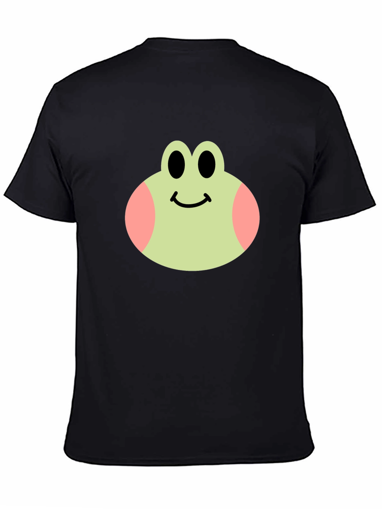 Camiseta Negra con Diseño de Rana Feliz