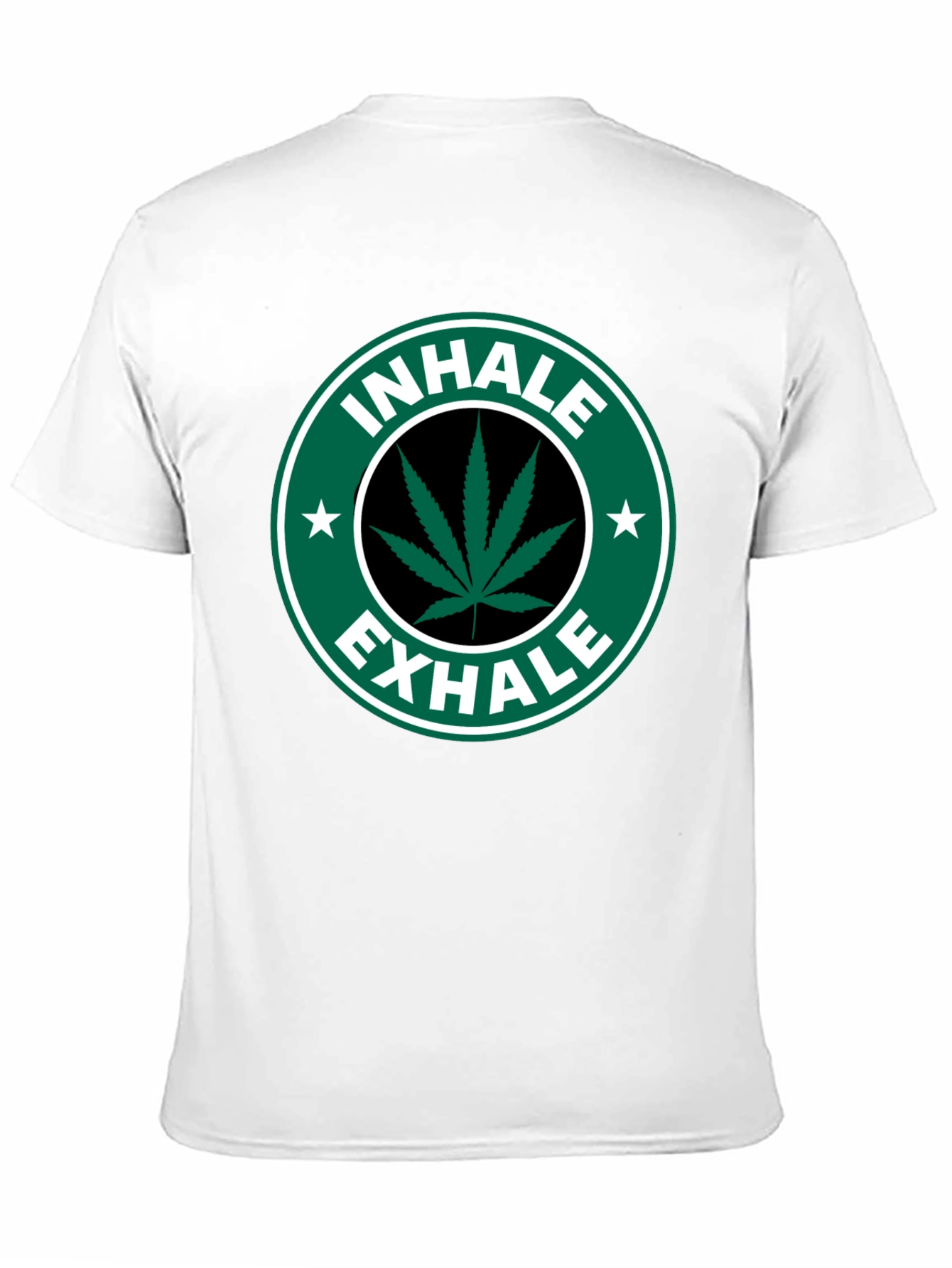 Camiseta Negra Inhale Exhale Marihuana