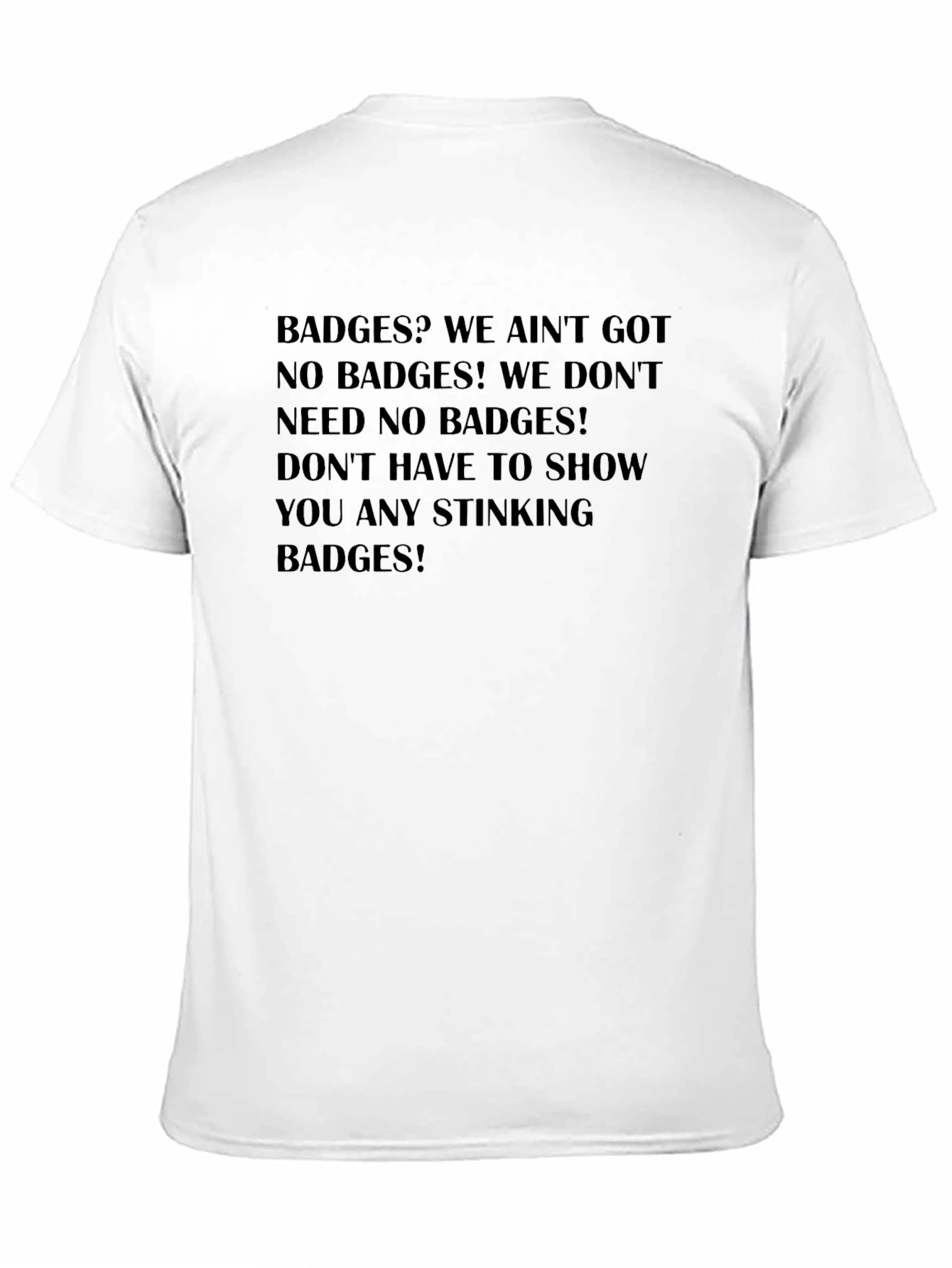 Camiseta Negra con Frase Icónica Badges?