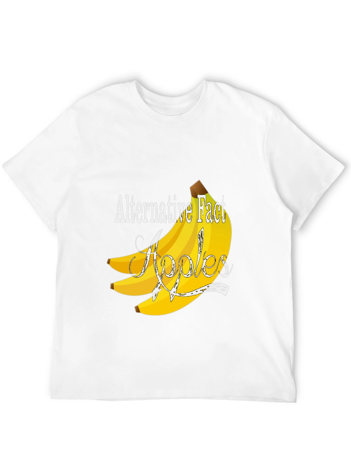 Camiseta Negra Divertida: Hecho Alternativo - Plátanos