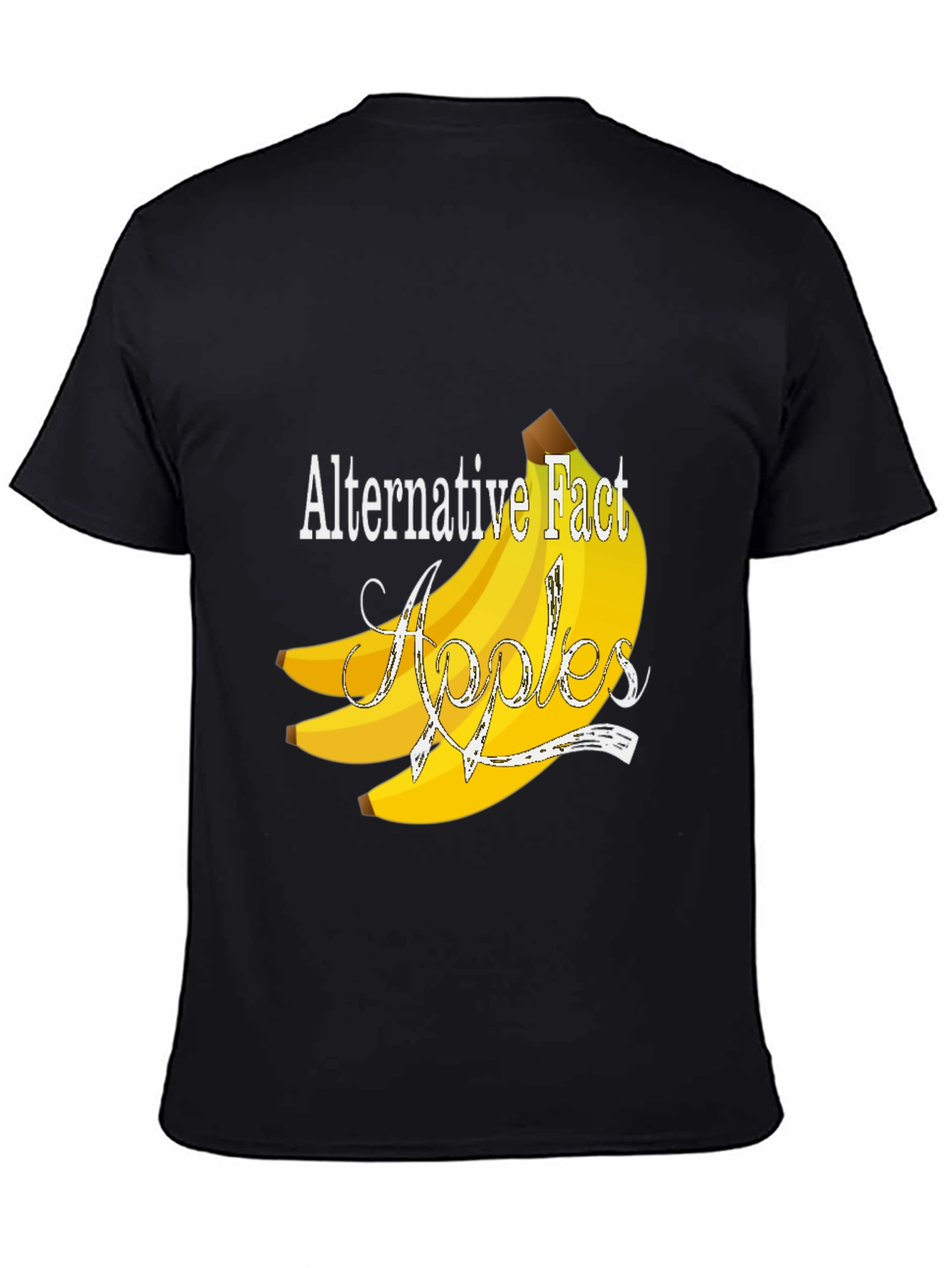 Camiseta Negra Divertida: Hecho Alternativo - Plátanos