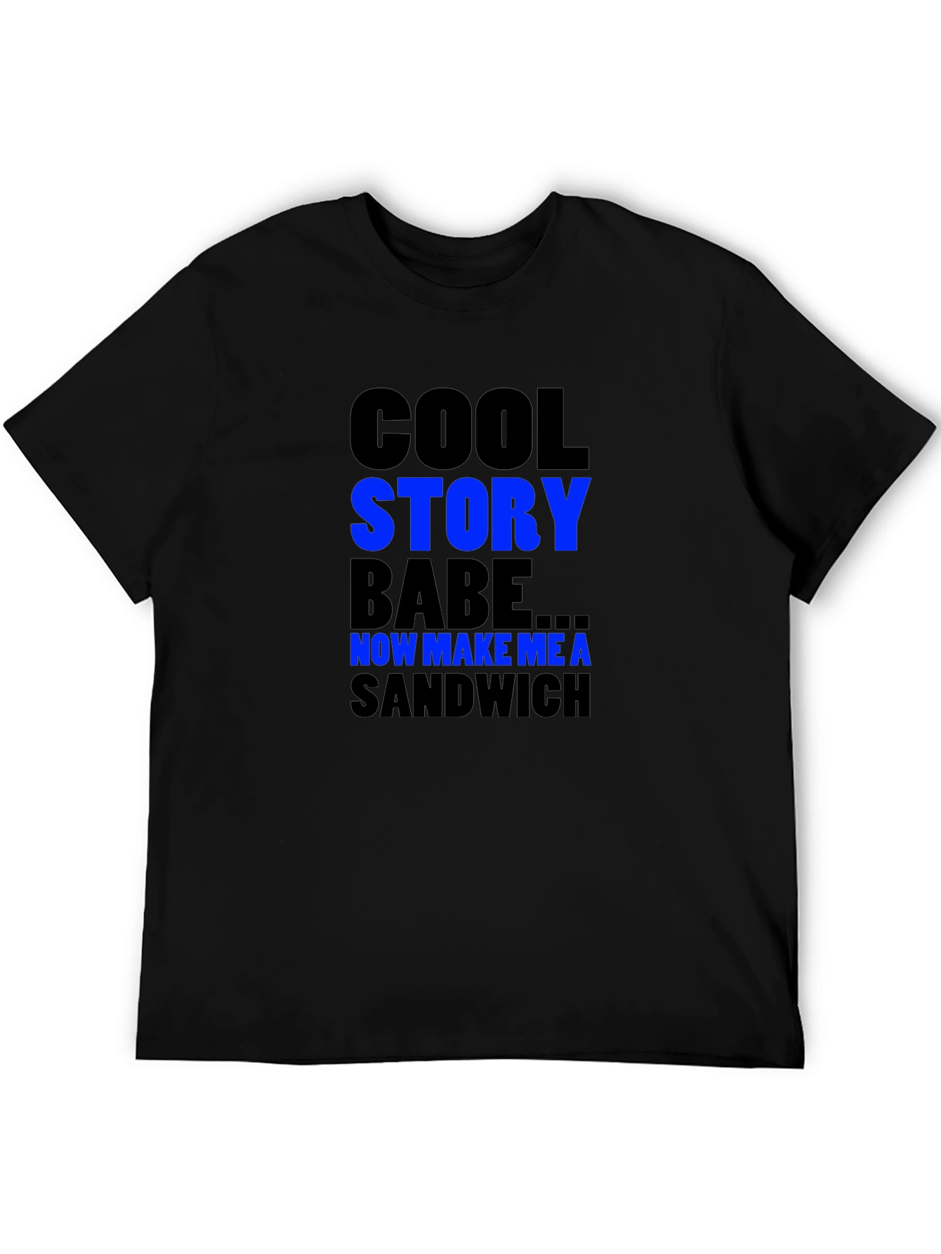 Camiseta Negra Humorística: Cool Story Babe