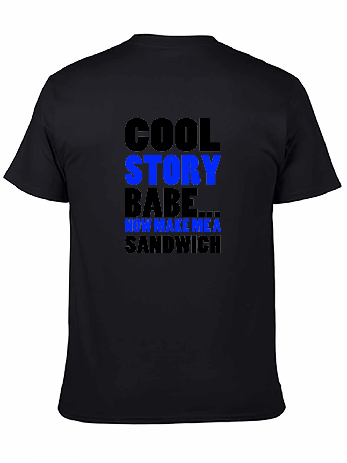 Camiseta Negra Humorística: Cool Story Babe