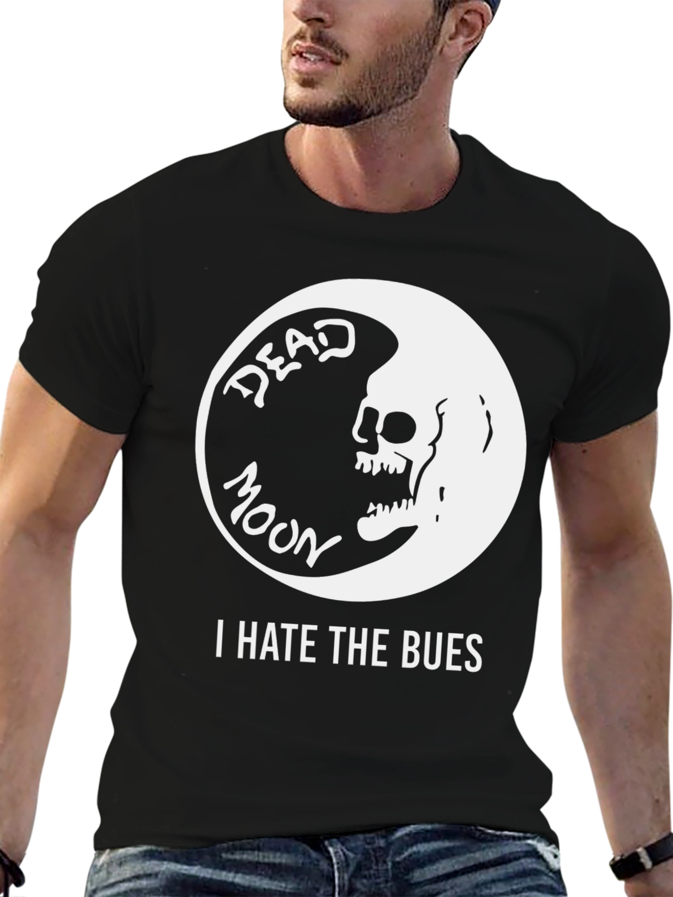 Camiseta Negra Dead Moon I Hate The Bues