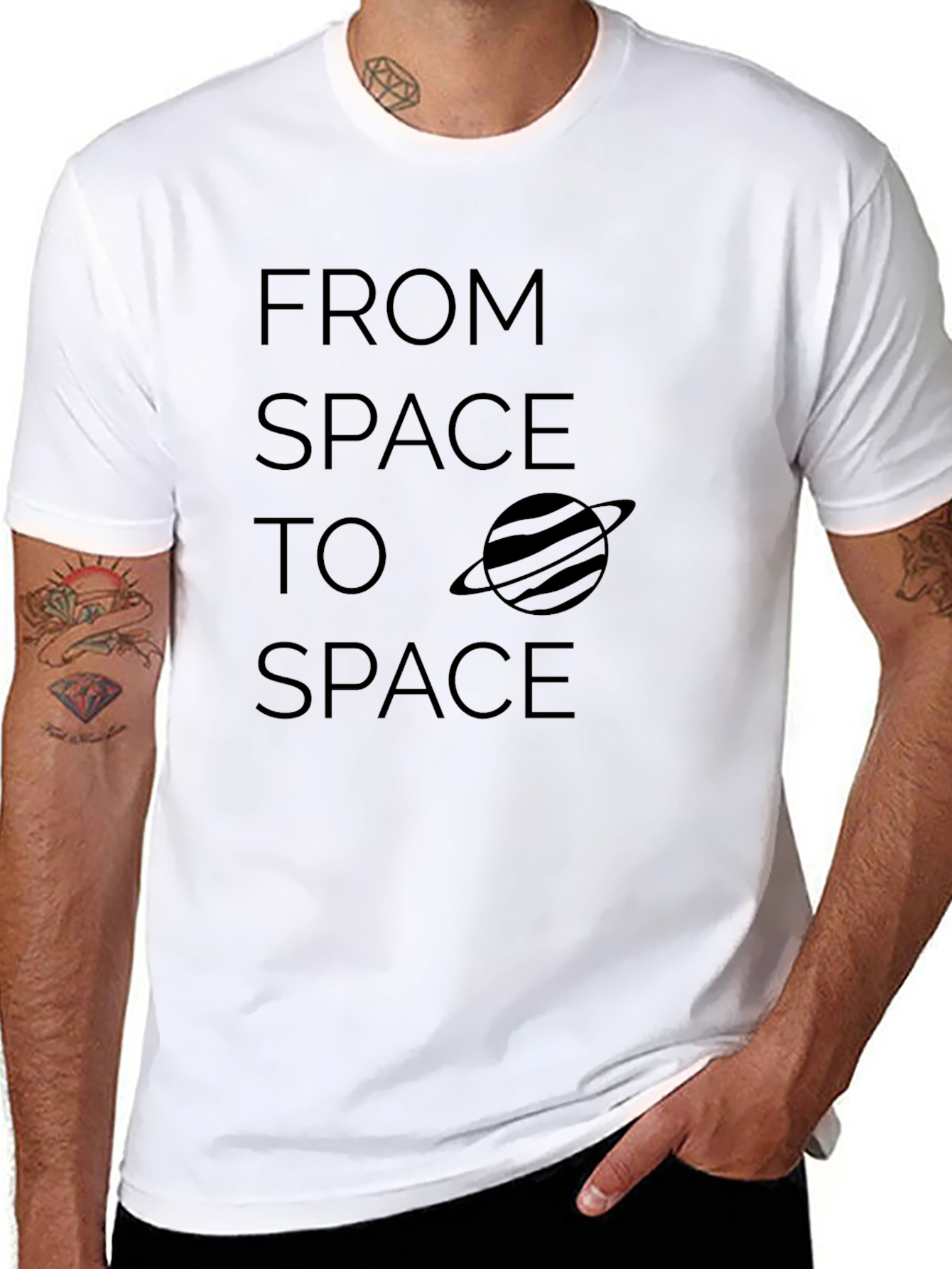 Camiseta Negra Espacial: De Espacio a Espacio