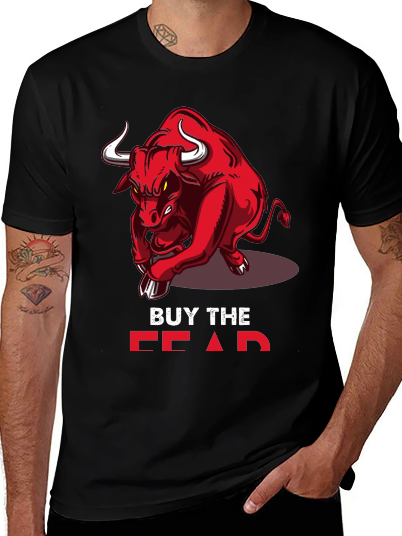 Camiseta Negra Toro - Buy the Fear