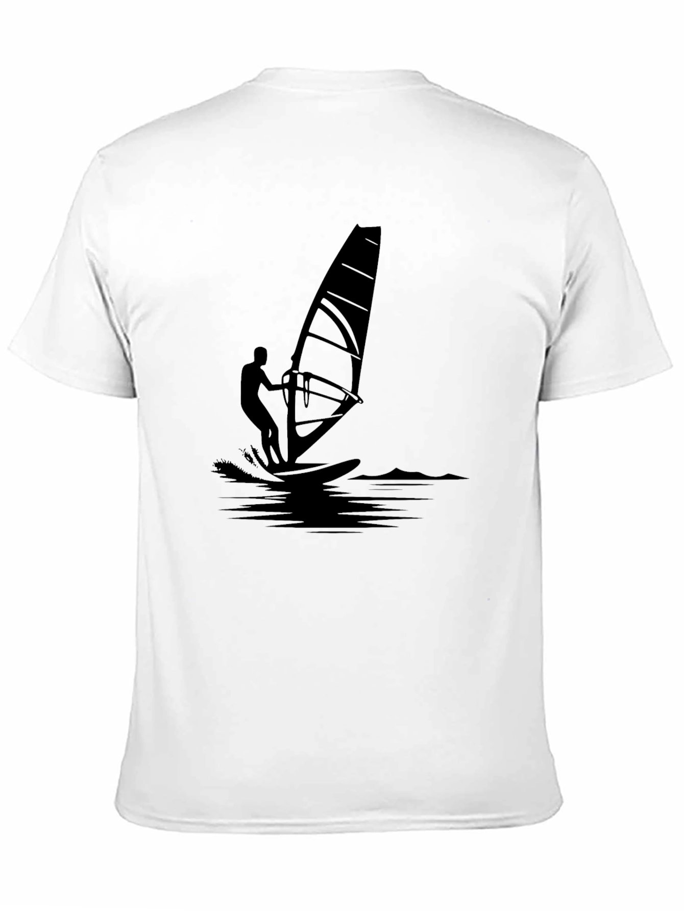 Camiseta Negra Estampada Windsurf